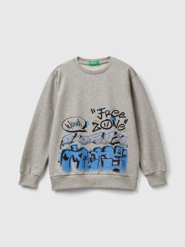 Crew neck sweatshirt with print Junior Boy