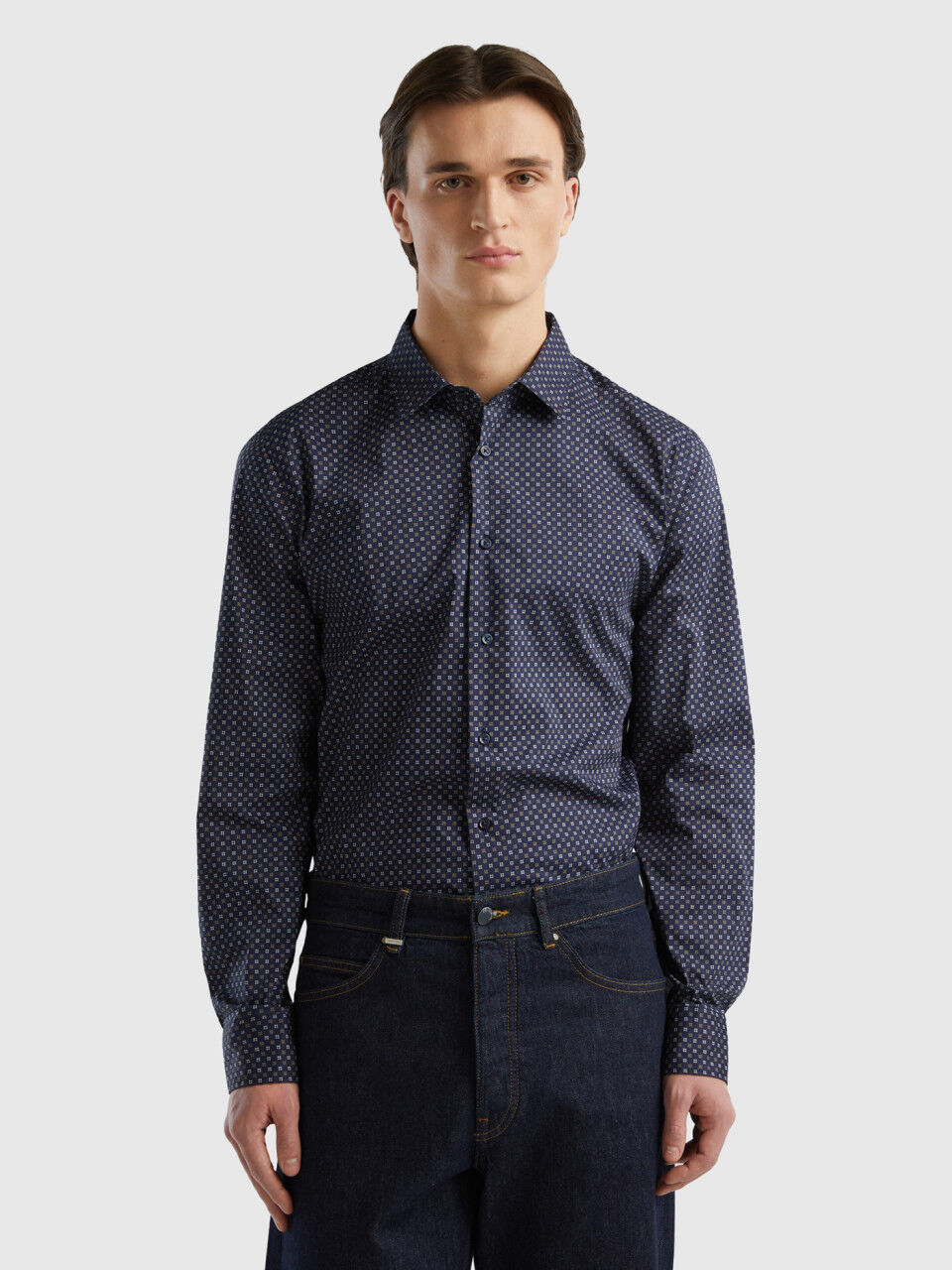 Camisa benetton hombre clearance