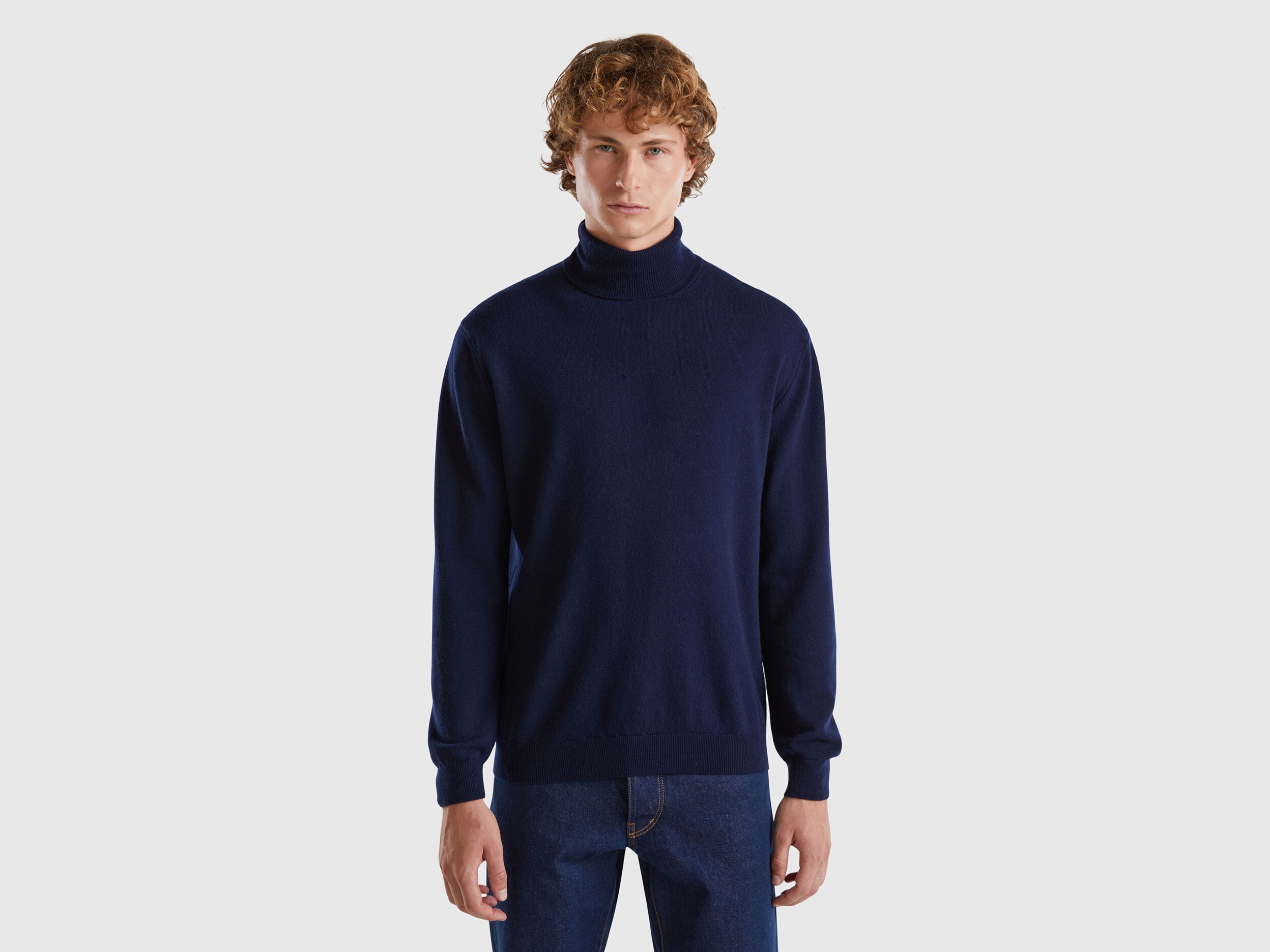 Navy blue turtleneck shirt clearance