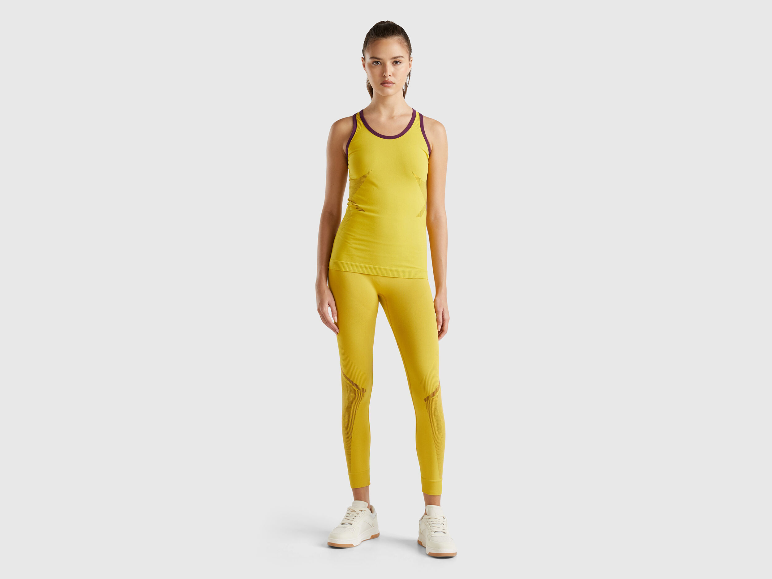 Yellow sports leggings new arrivals