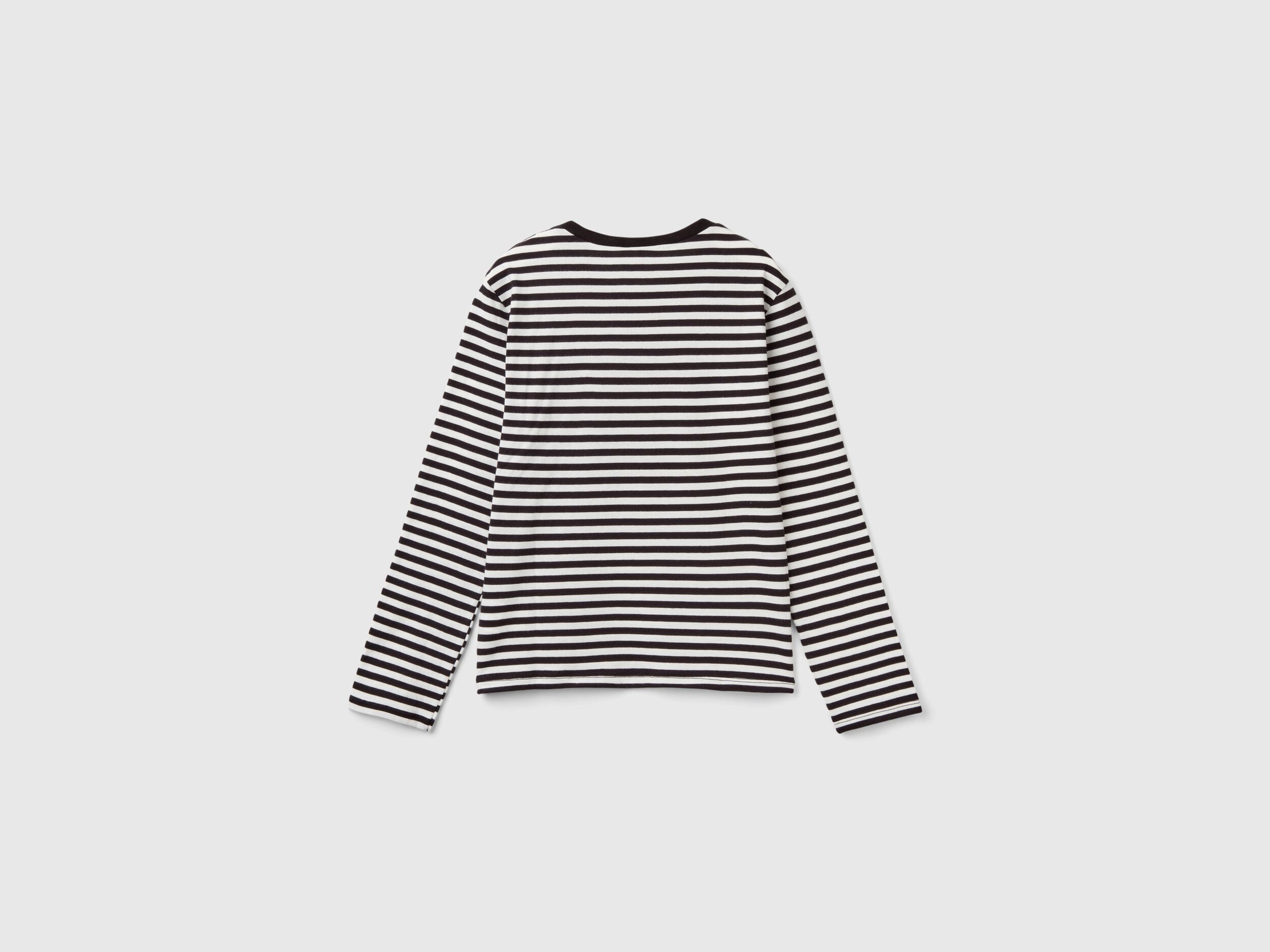 Striped black and white Wednesday Addams t-shirt - Multi