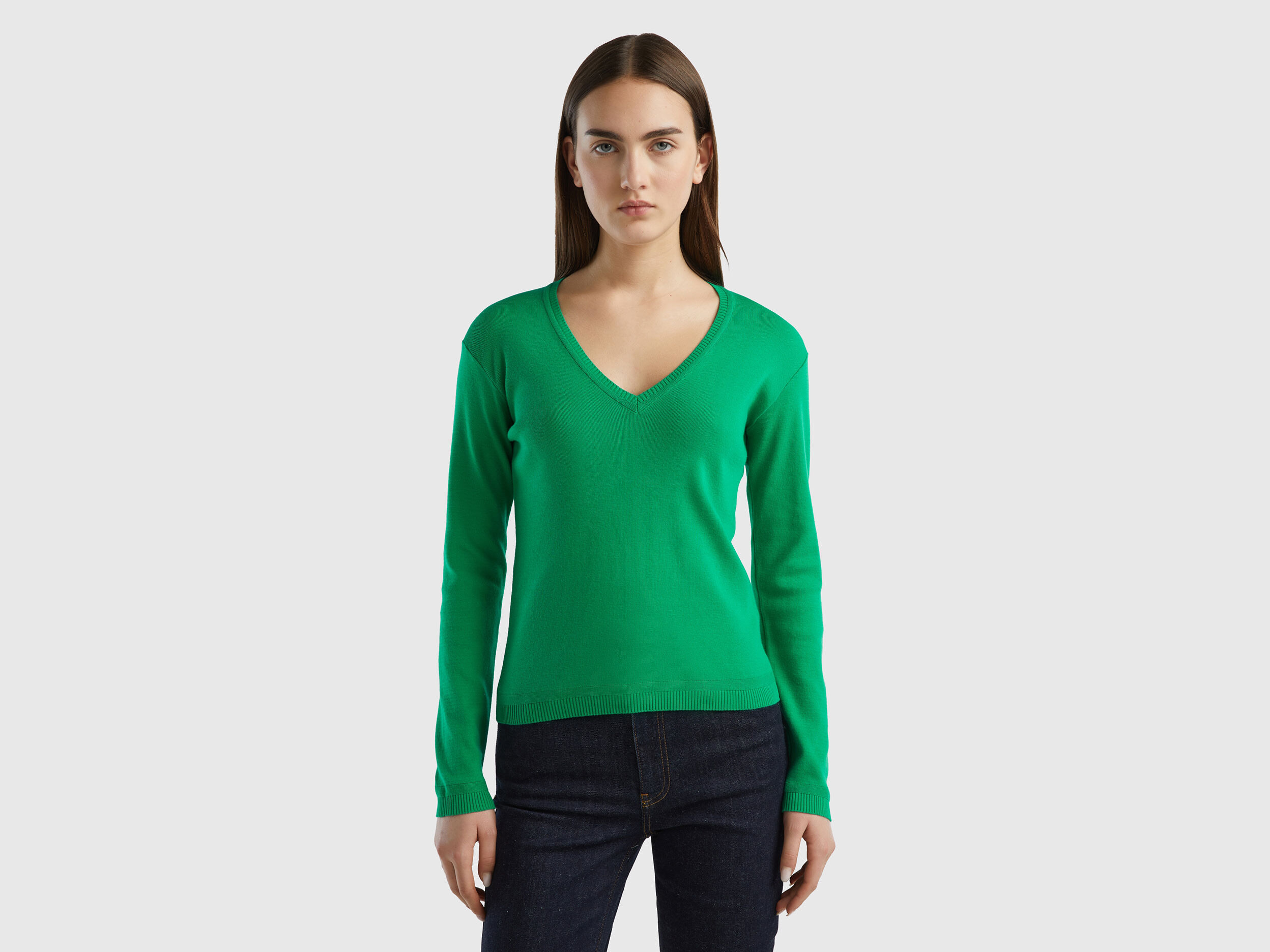 Benetton v neck sweater online