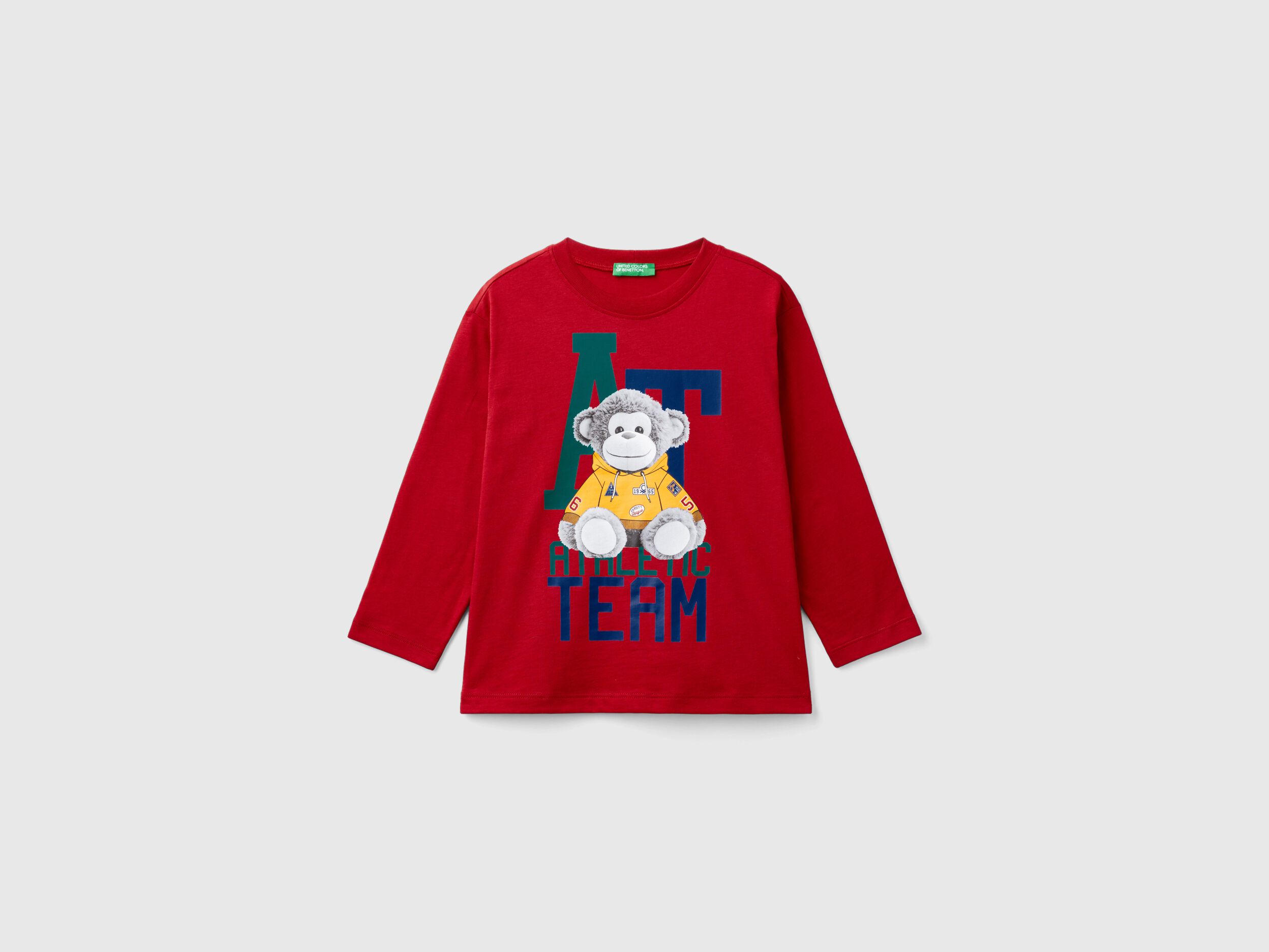 Red t shirt print cheap