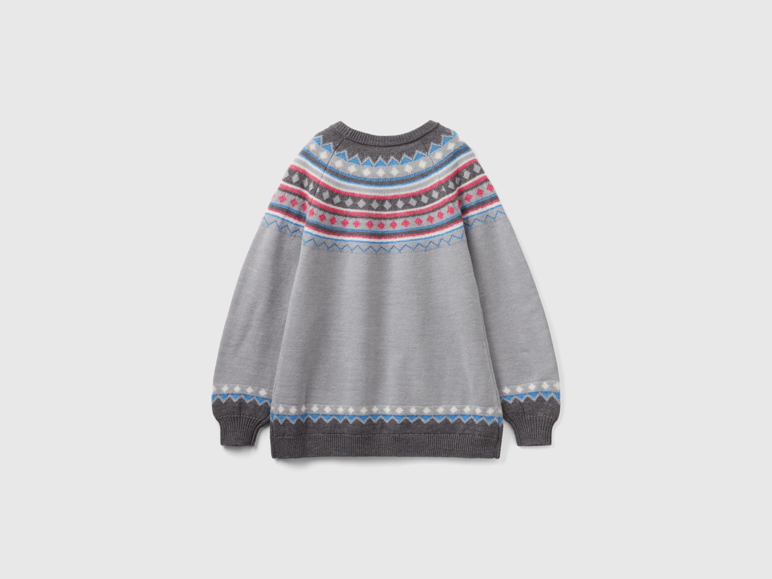 Benetton sales jacquard sweater