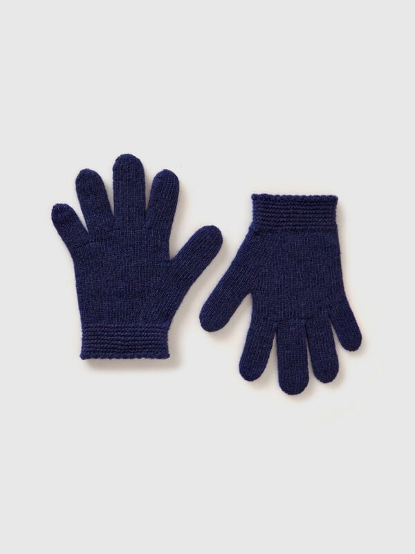 Guantes de lana mixta elástica Niño