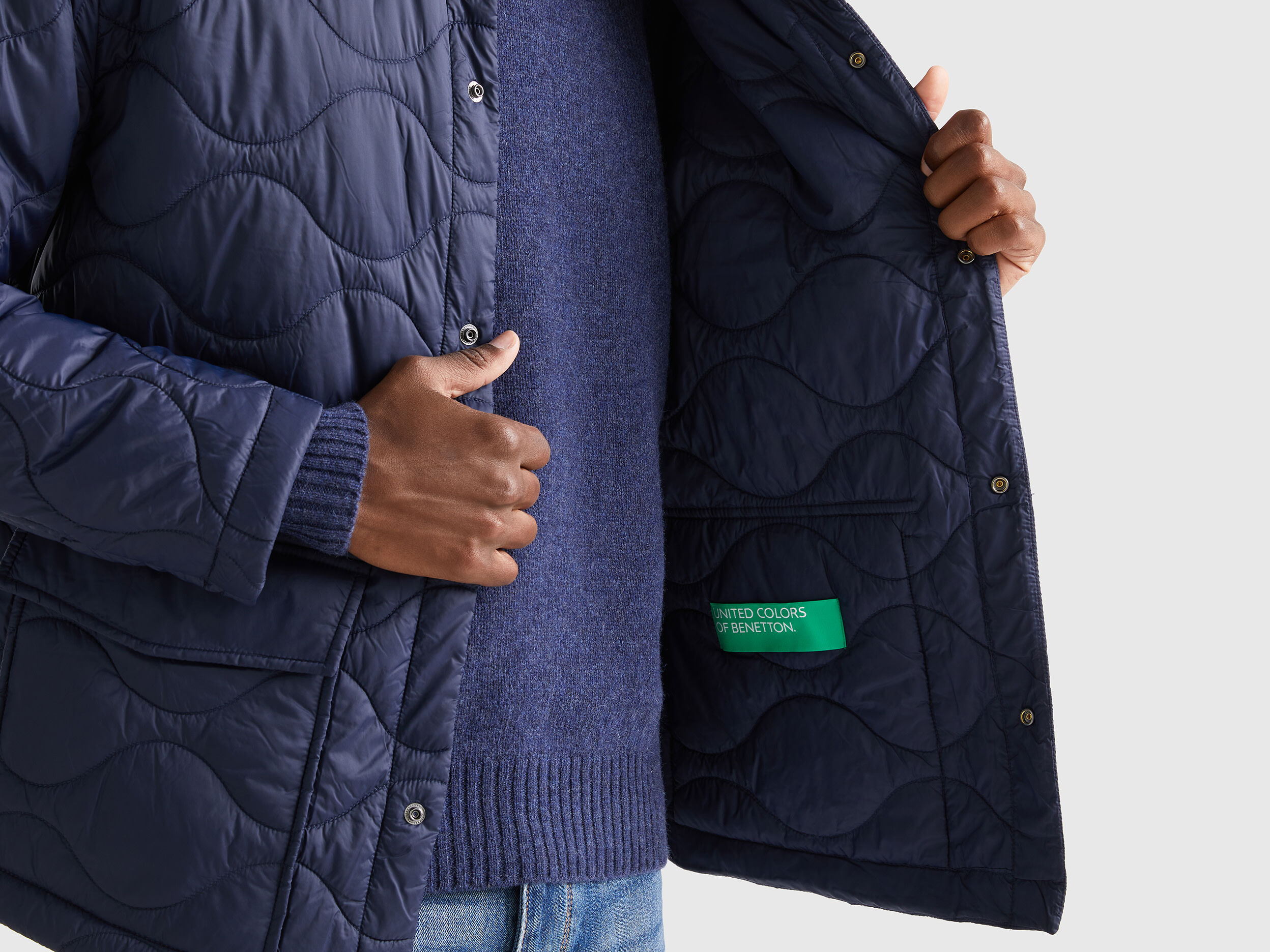 Benetton sales quilted jacket