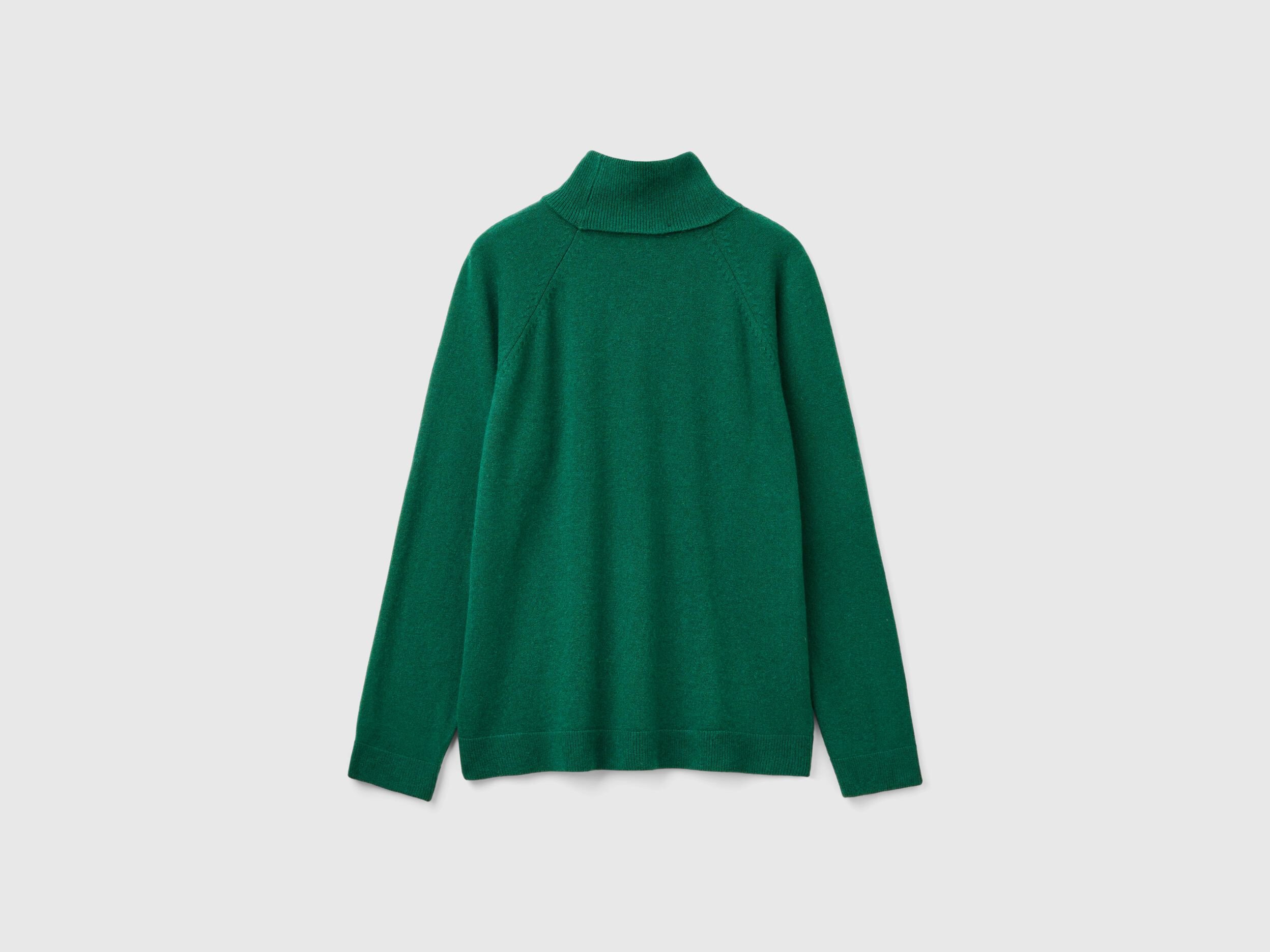 激安スーパーの“売上対決” green Forest turtleneck Dark - blend cashmere and wool in トップス