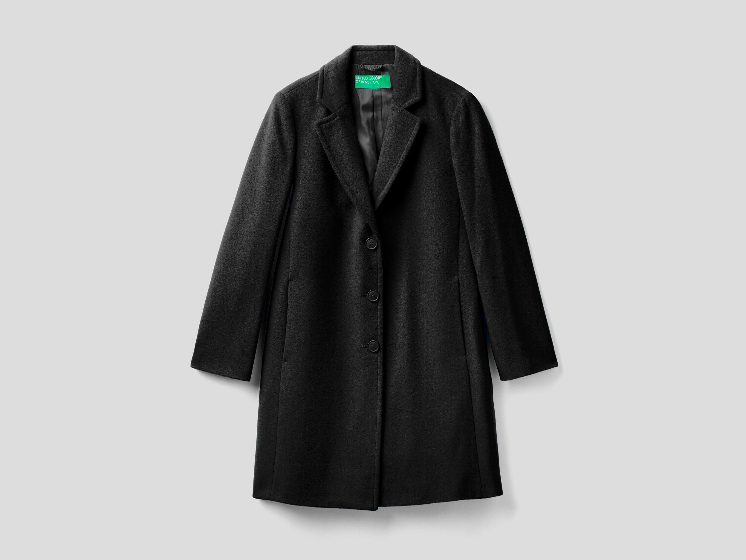 Benetton black coat on sale