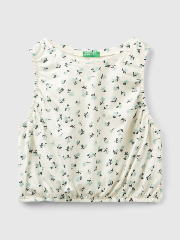 White top with floral print Junior Girl