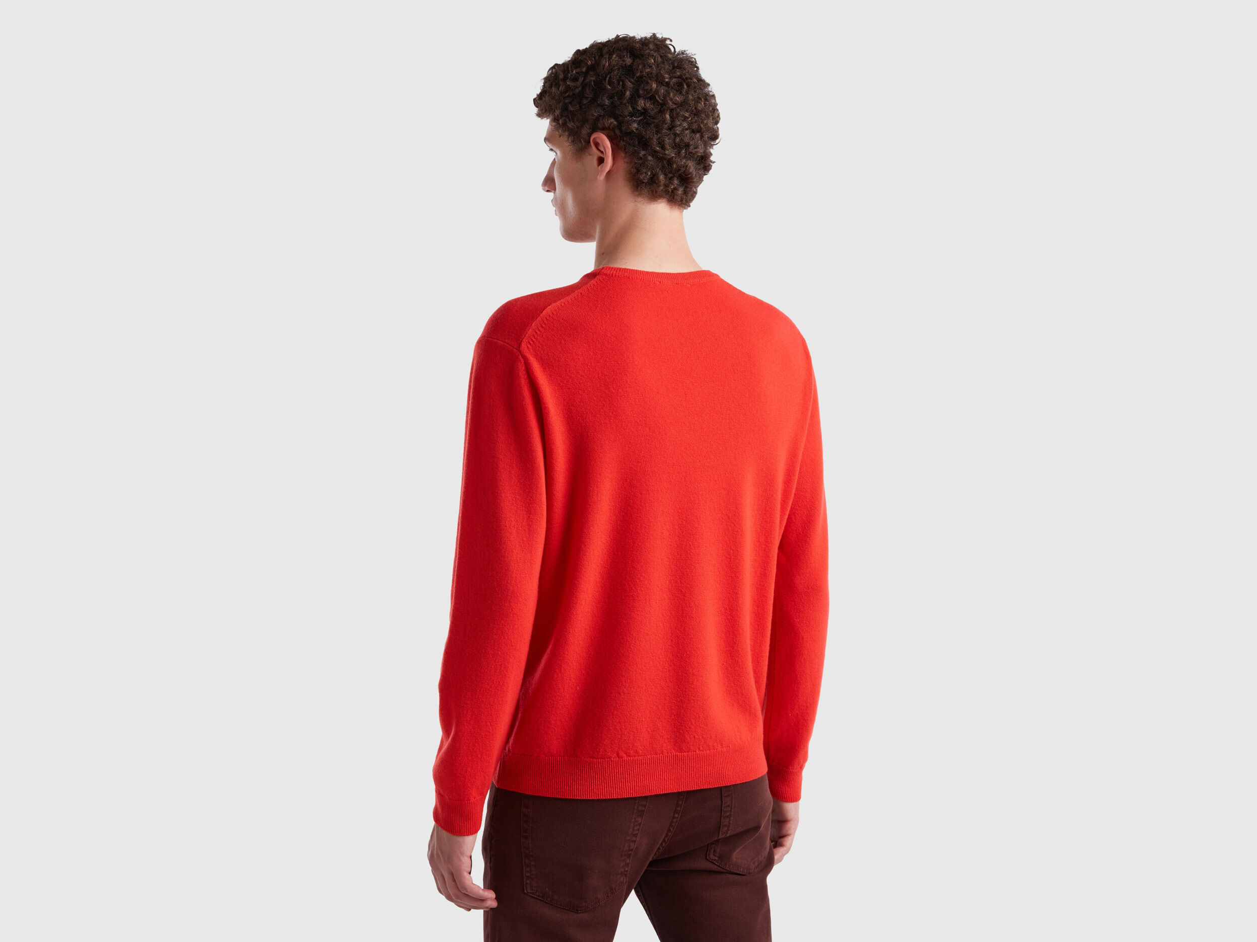 Mens red sales crew neck jumper