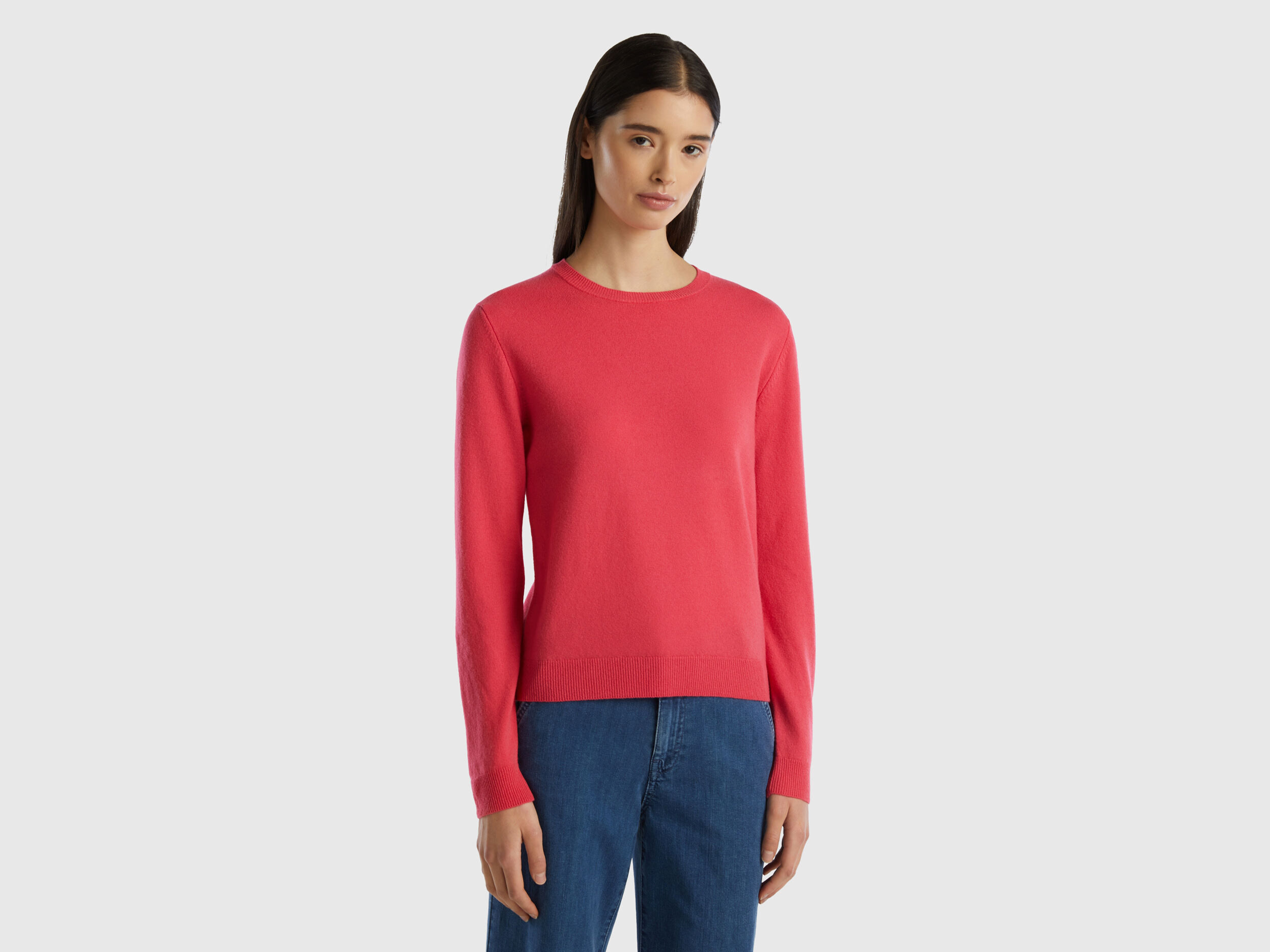 Fuchsia crew deals neck sweater