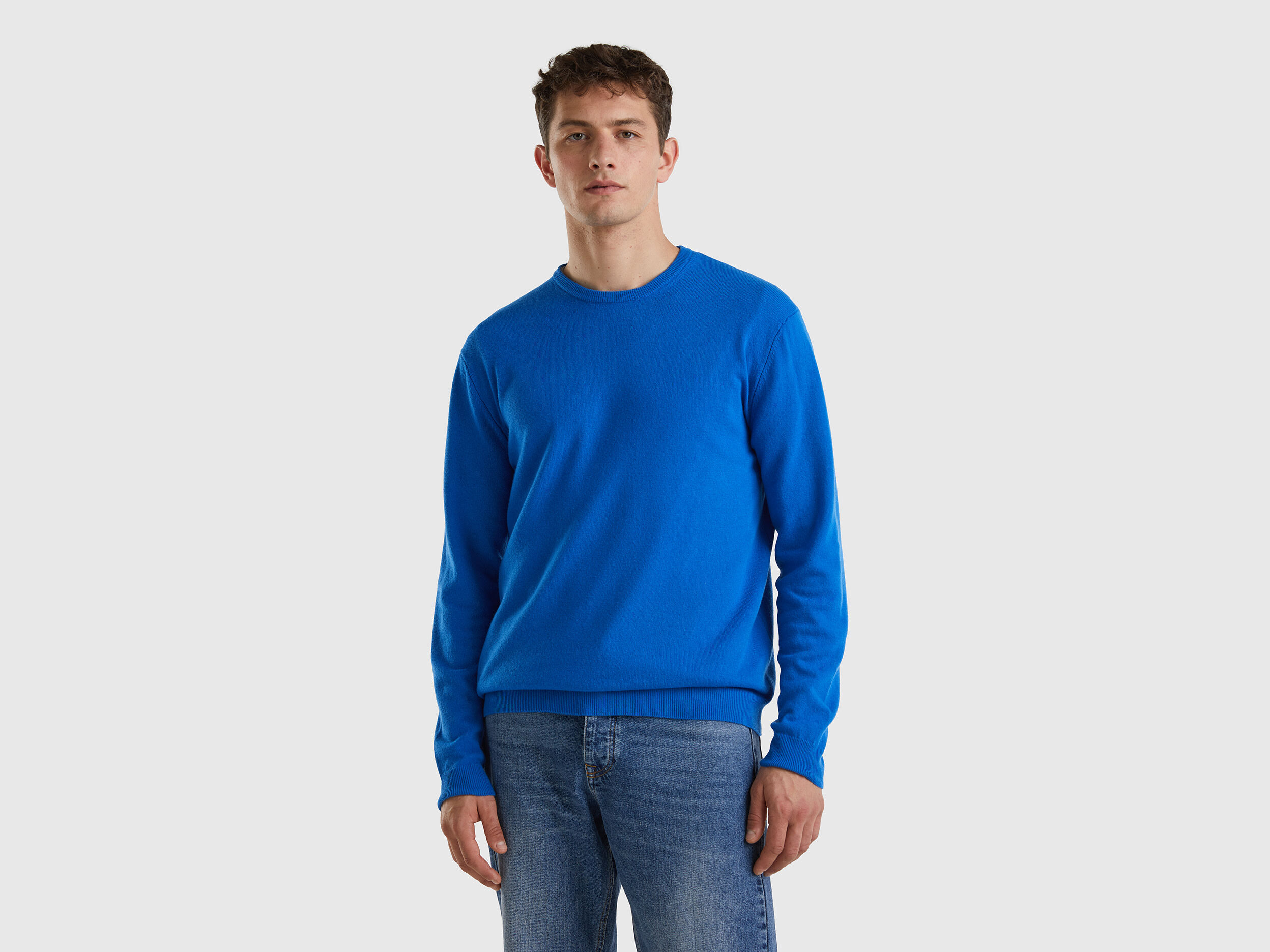 Blue crew neck best sale sweater