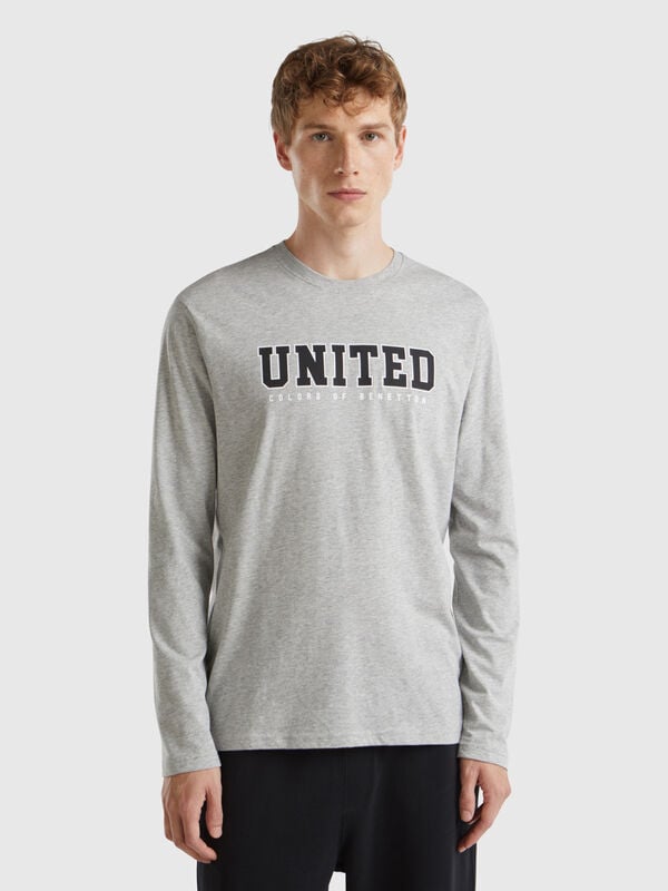 Long sleeve t-shirt with logo print Men