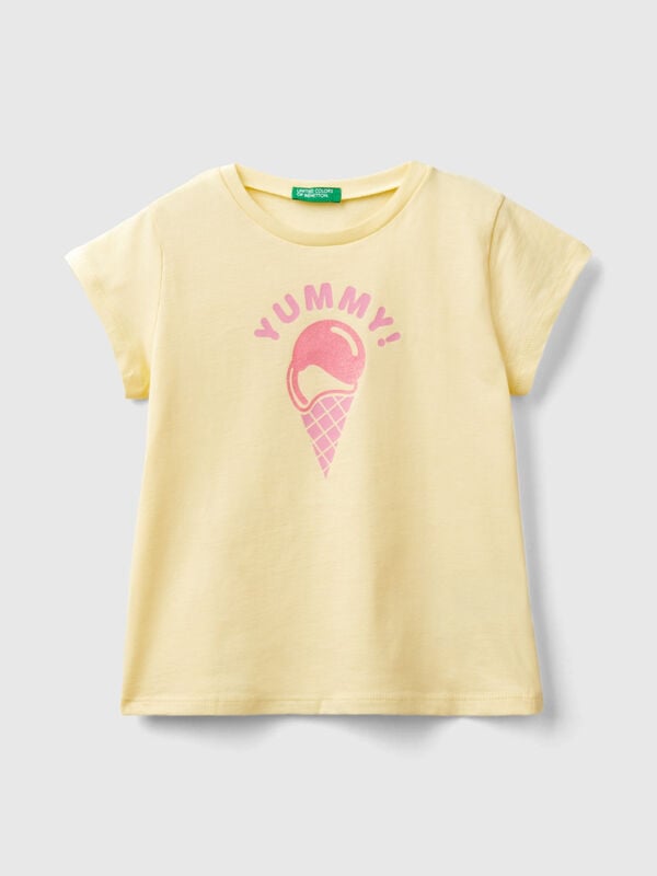 100% cotton t-shirt with print Junior Girl