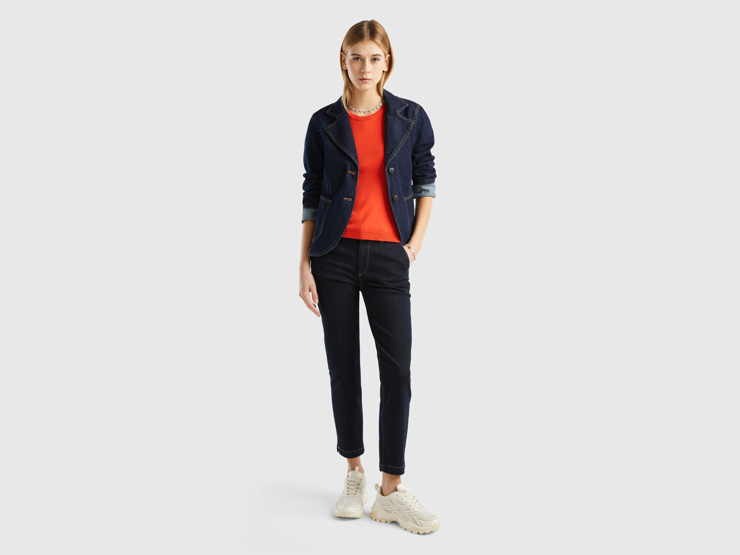 Pantalon chino jean femme 2025