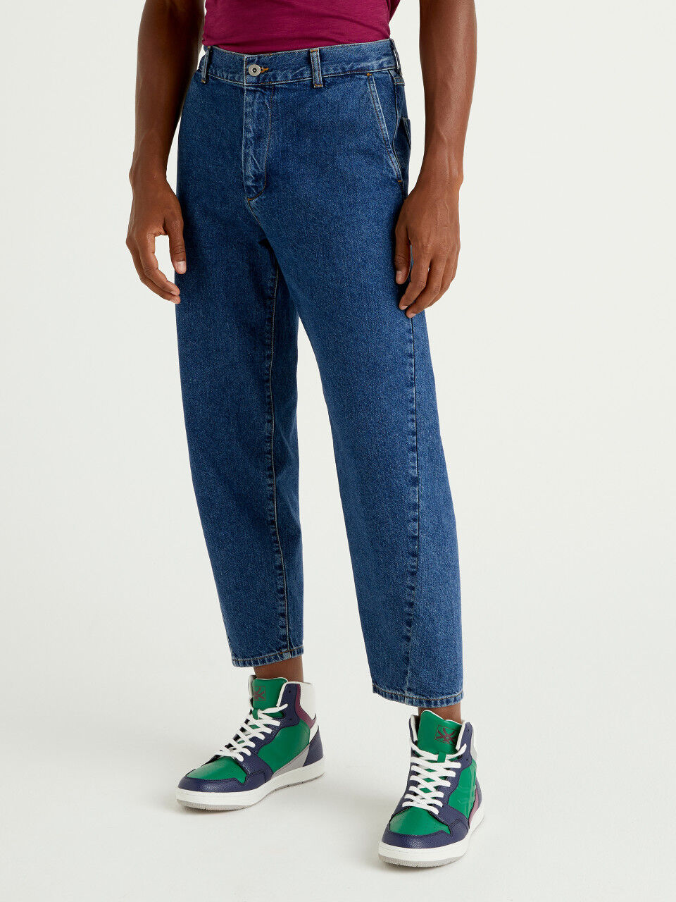 United Colors of Benetton Garçon Vêtements Pantalons & Jeans Jeans Coupe droite Jeans Straight En Denim 100% Coton 