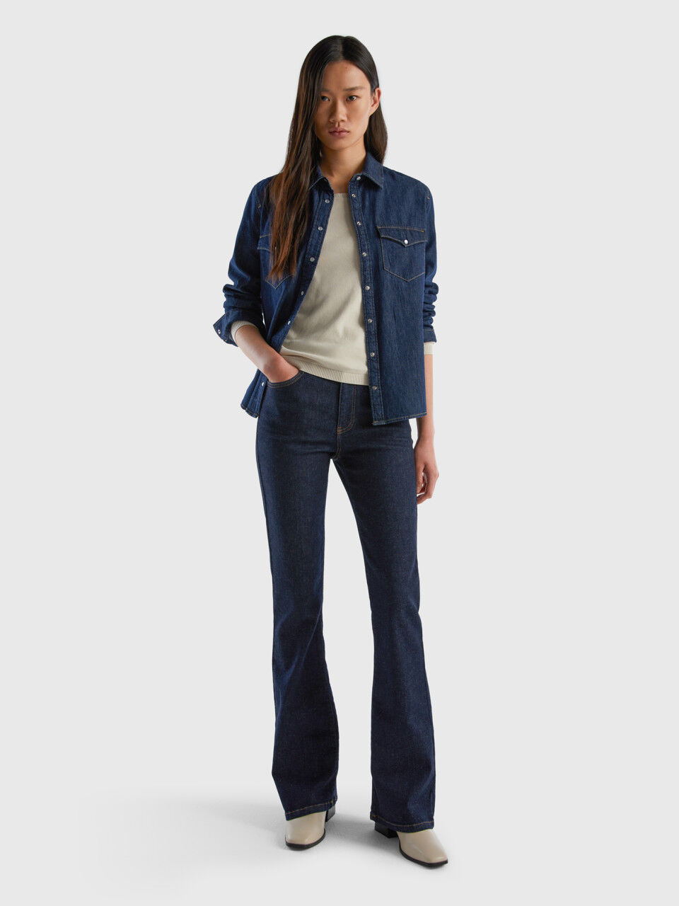 Pantalones vaqueros benetton mujer online