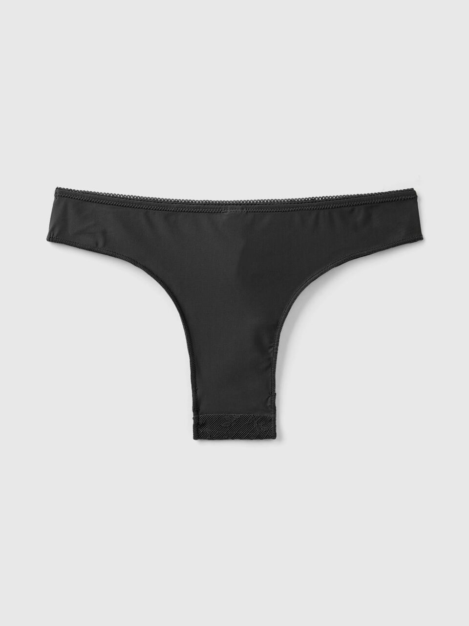 Brazilian underwear in microfiber lace - Black