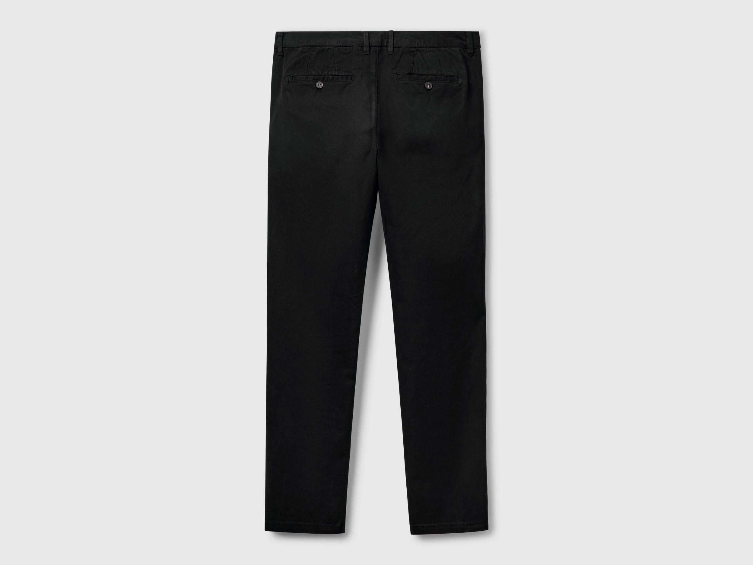 Black slim fit chinos - Black | Benetton