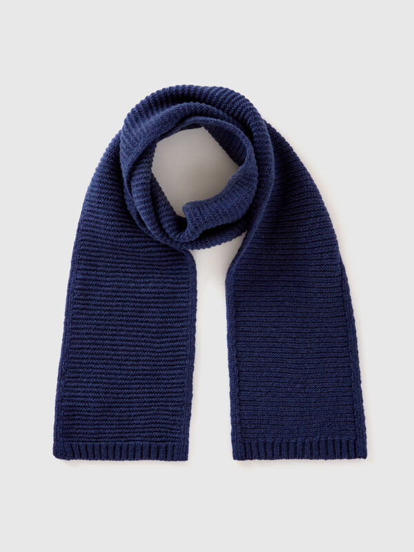 Knit scarf in stretch wool blend Junior Boy