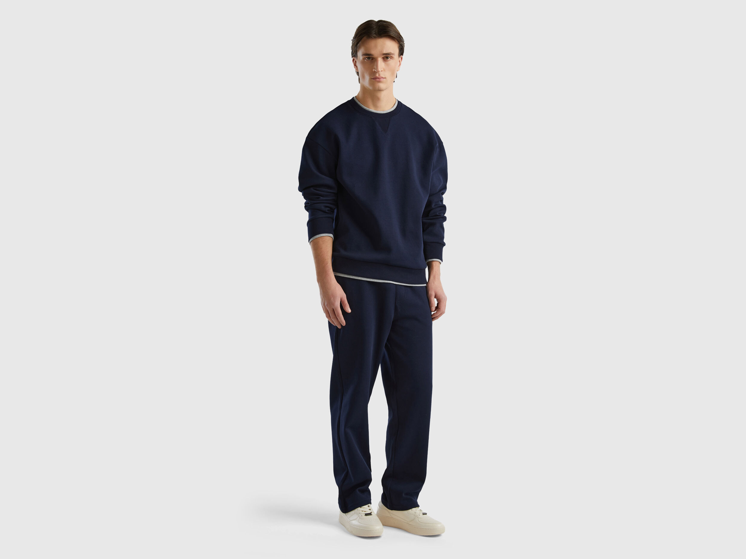 Relaxed fit sweatshirt Dark Blue Benetton
