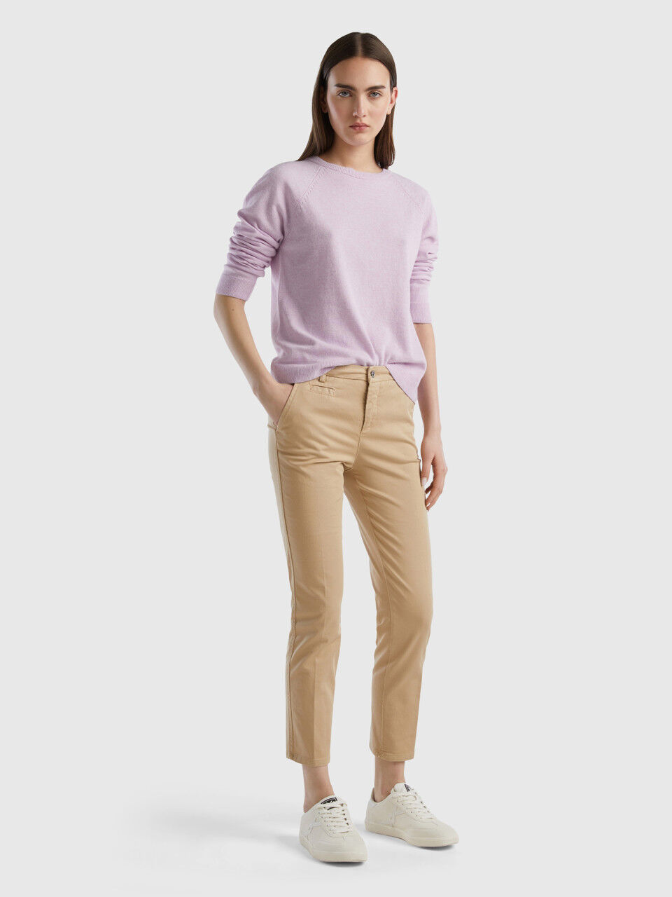 Buy Westwood Beige Cotton Trousers for Women Online @ Tata CLiQ
