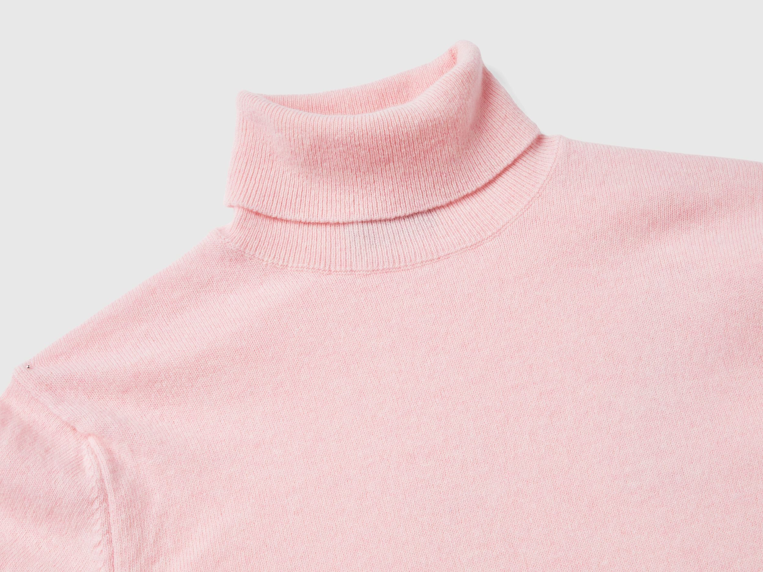 Pale pink turtleneck sales sweater