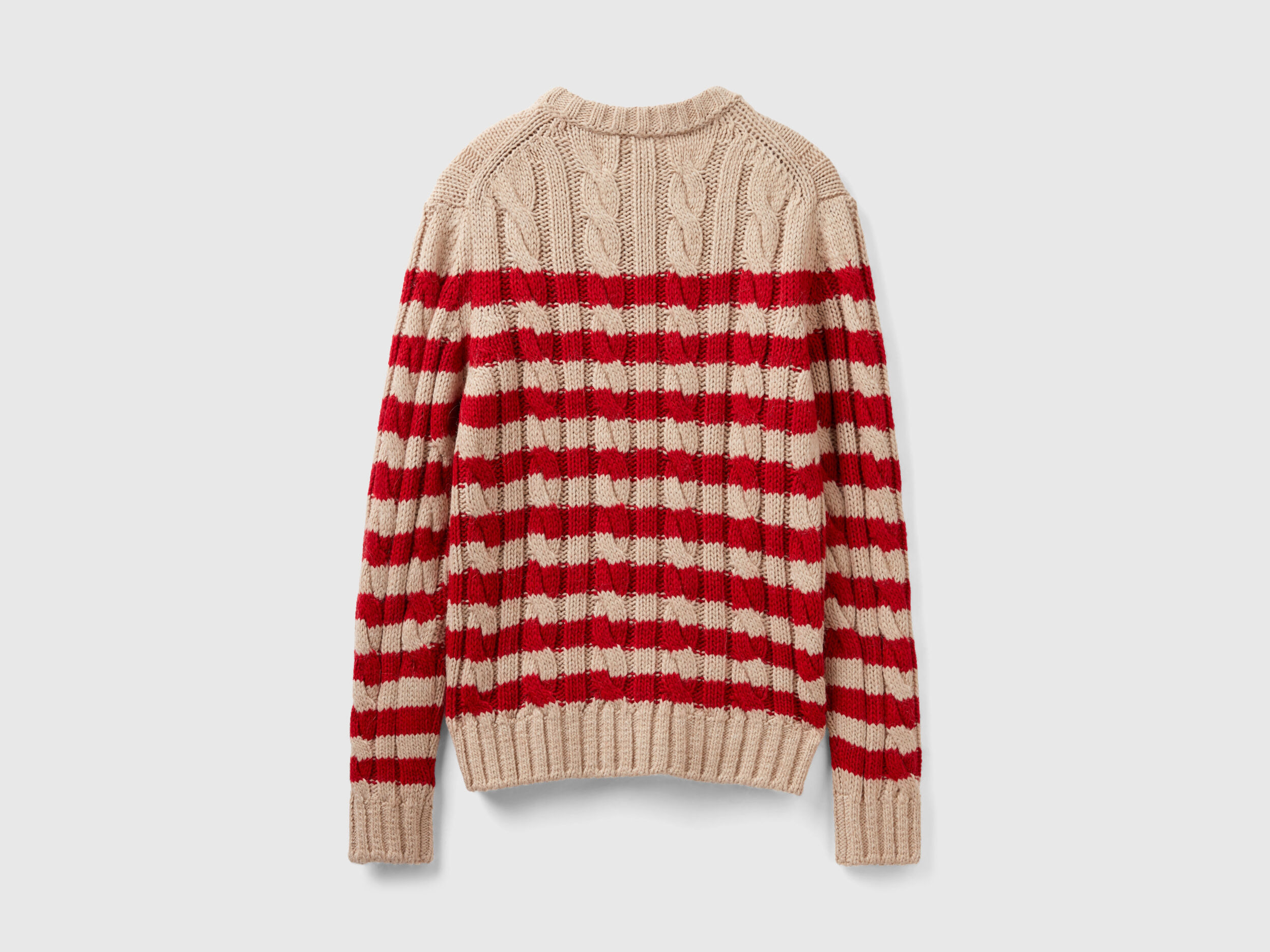 Red and dark on sale green striped sweater
