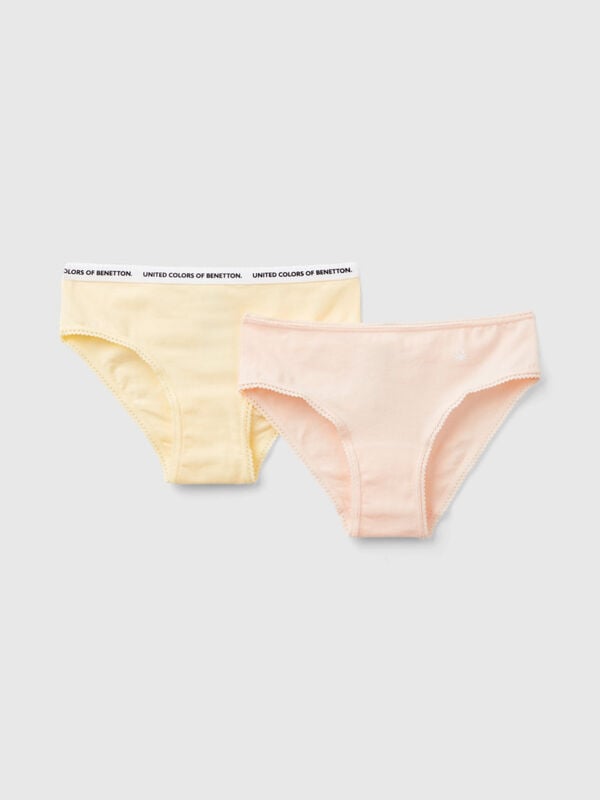 Two underwear in stretch cotton Junior Girl