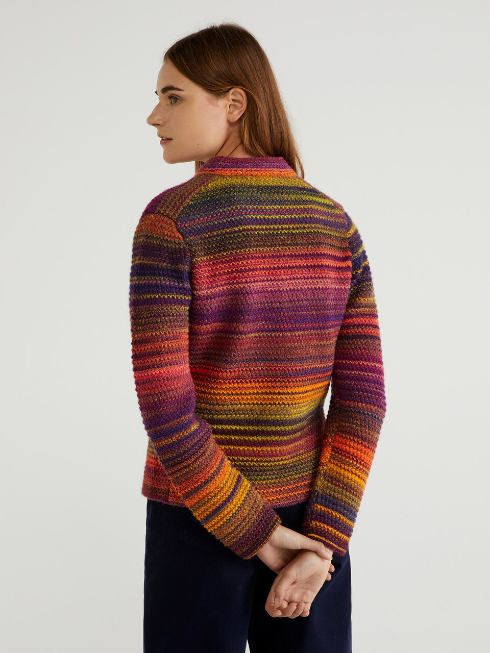 Multicolor knit jacket