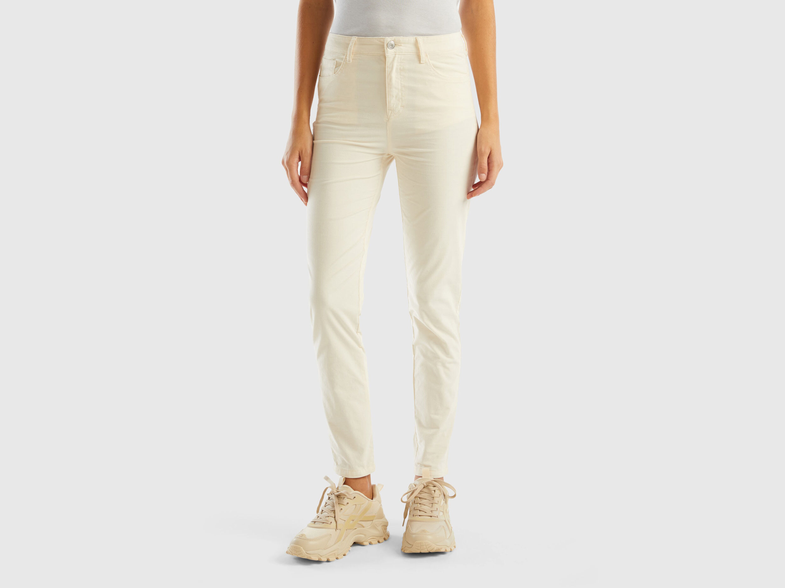 Benetton pantaloni velluto donna outlet