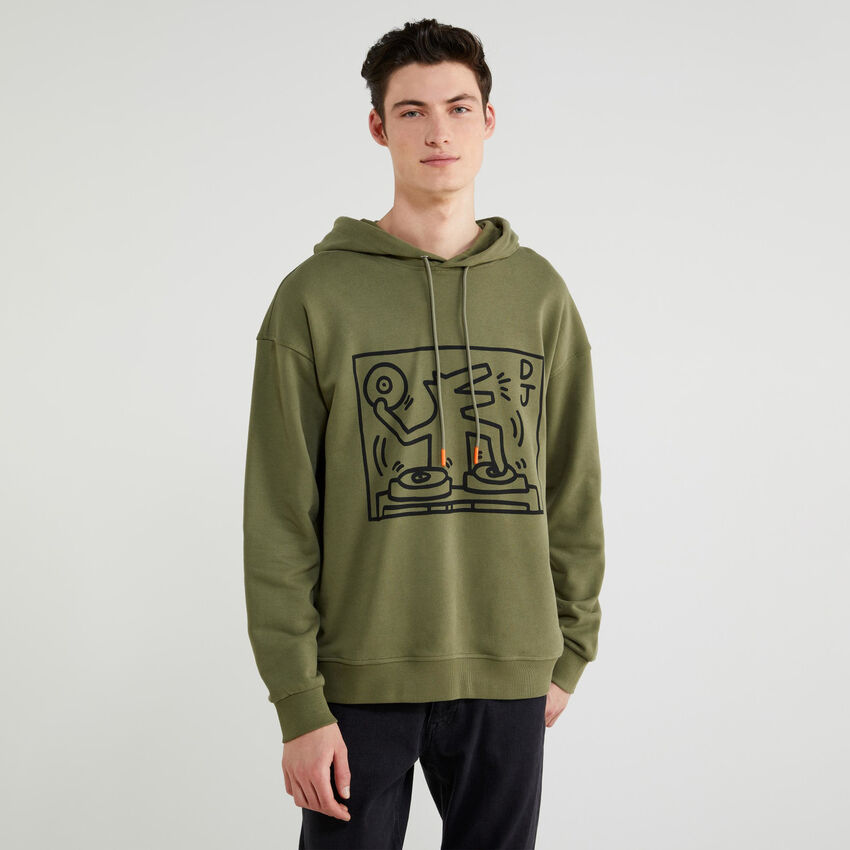 "Keith Haring" sweatshirt with hood