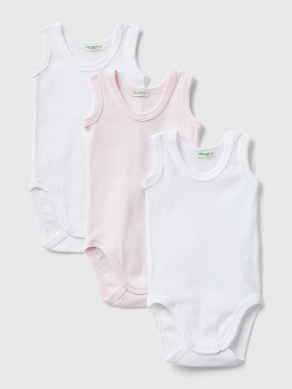 Three solid colored tank top bodysuits New Born (0-18 months)