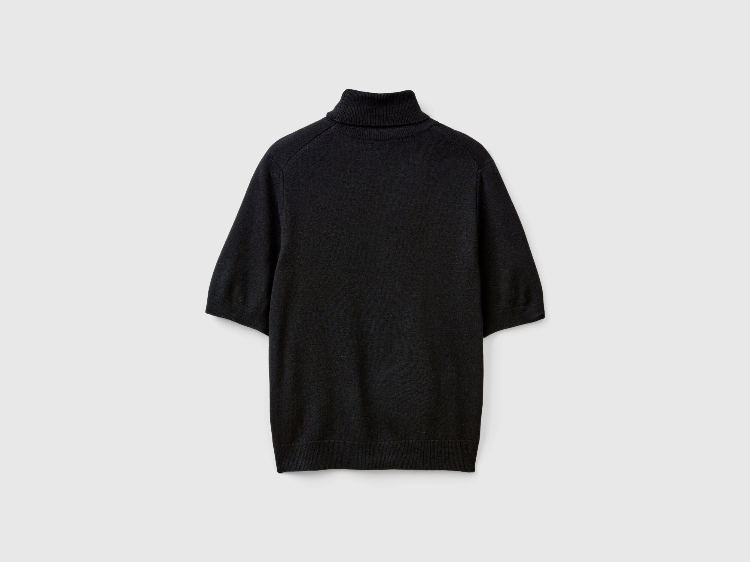Short sleeve black roll neck jumper discount