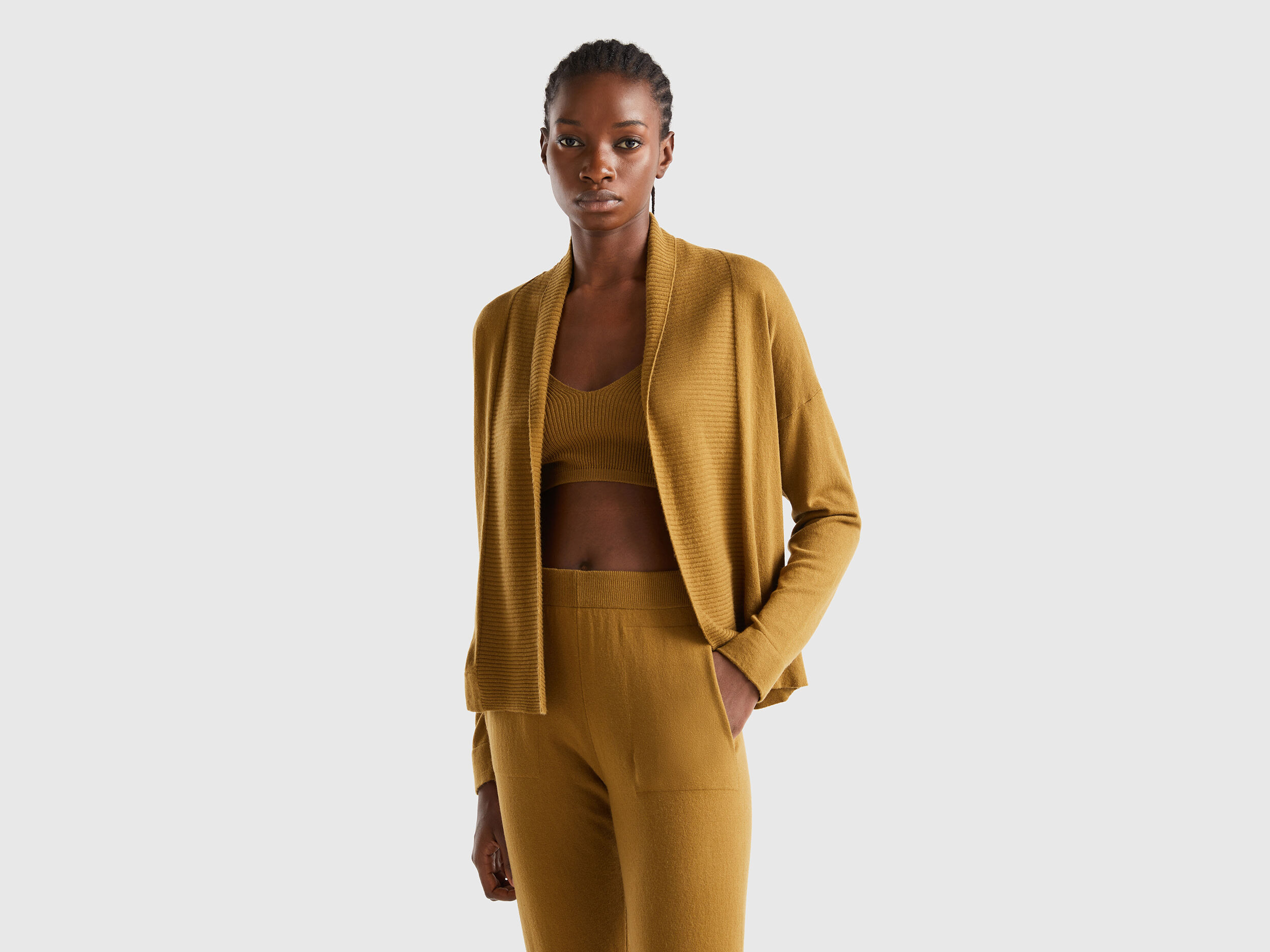 Benetton best sale cashmere cardigan