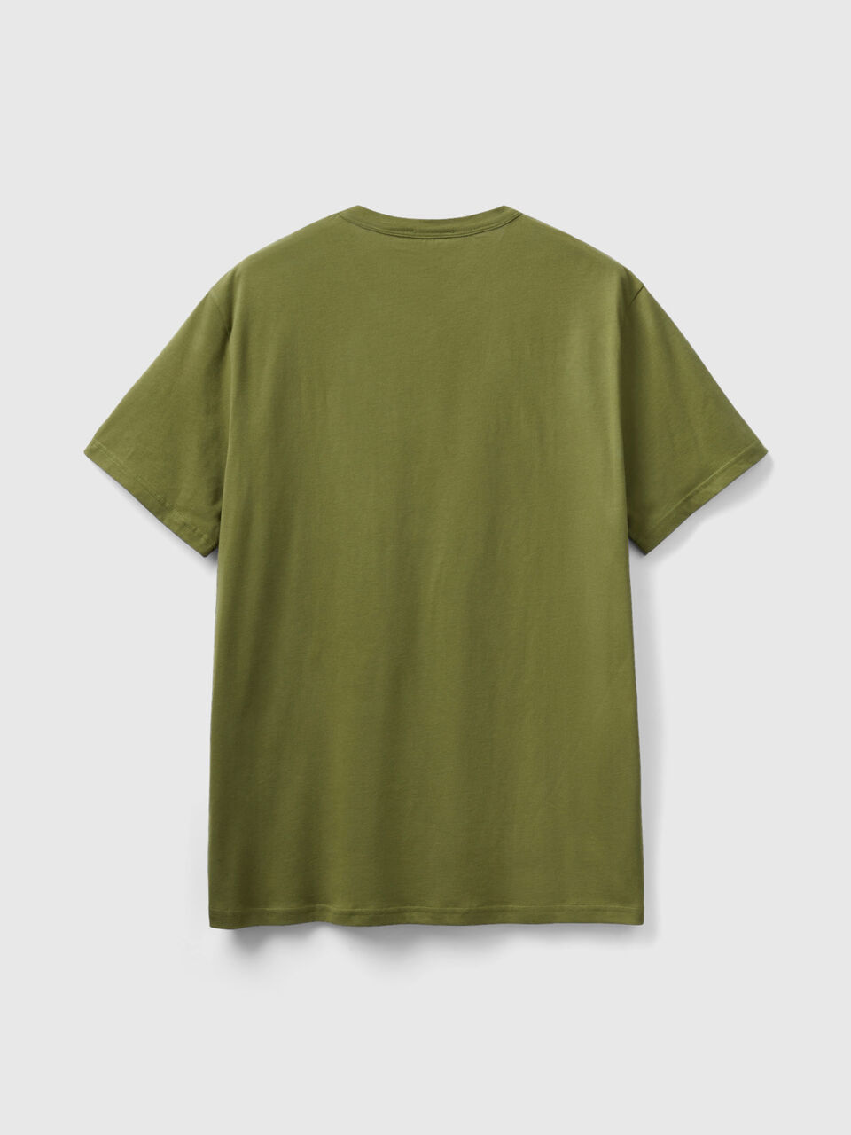 T-shirt in warm cotton - Military Green | Benetton