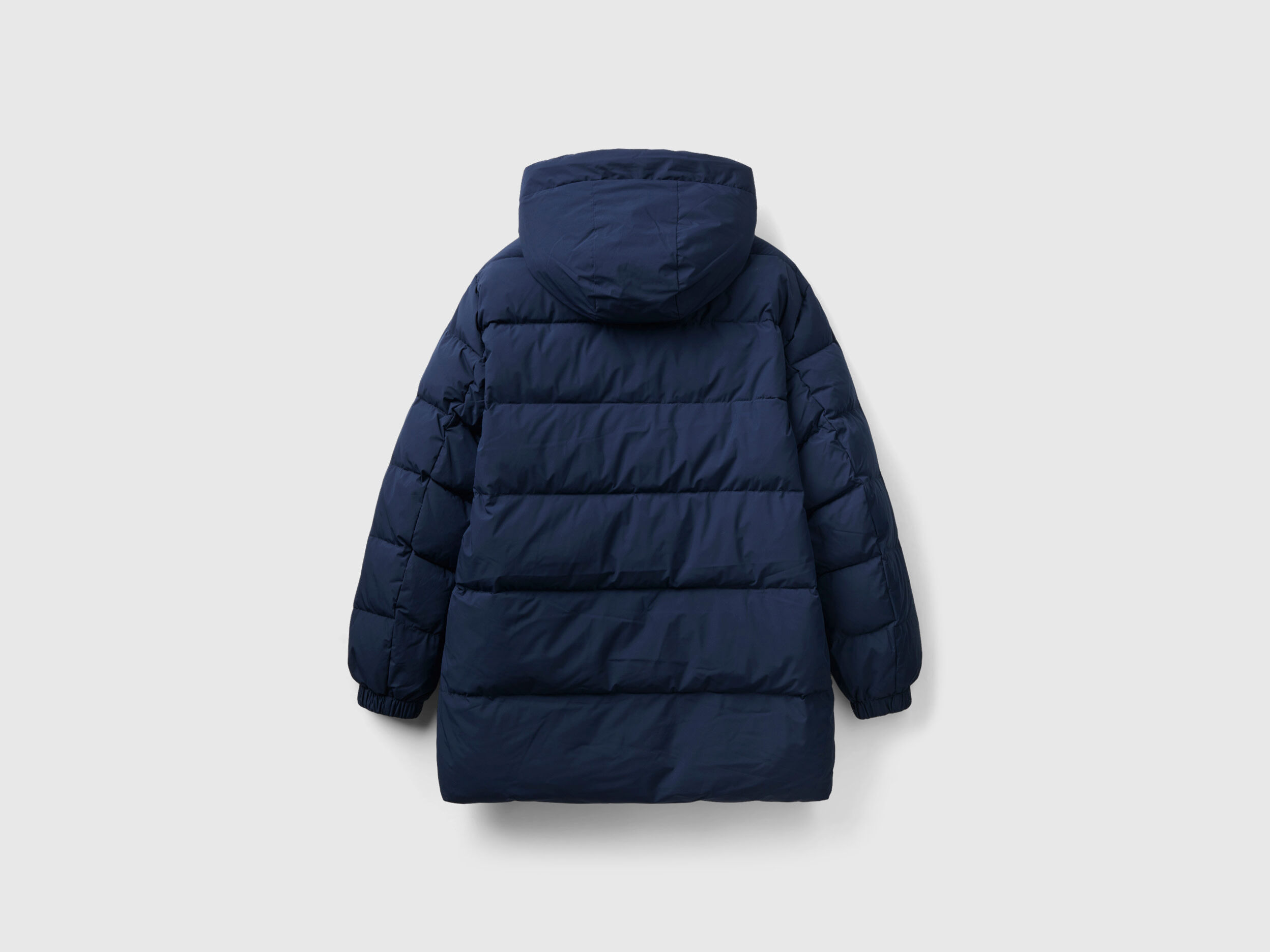 Long padded best sale navy coat