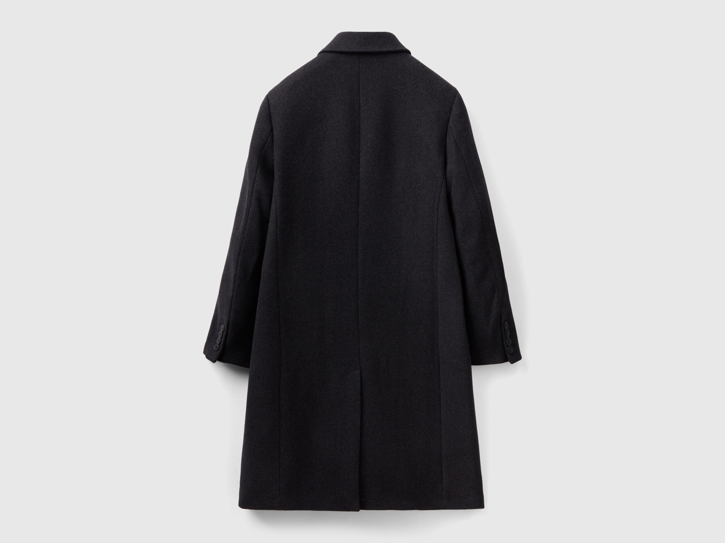 Thin black top coat