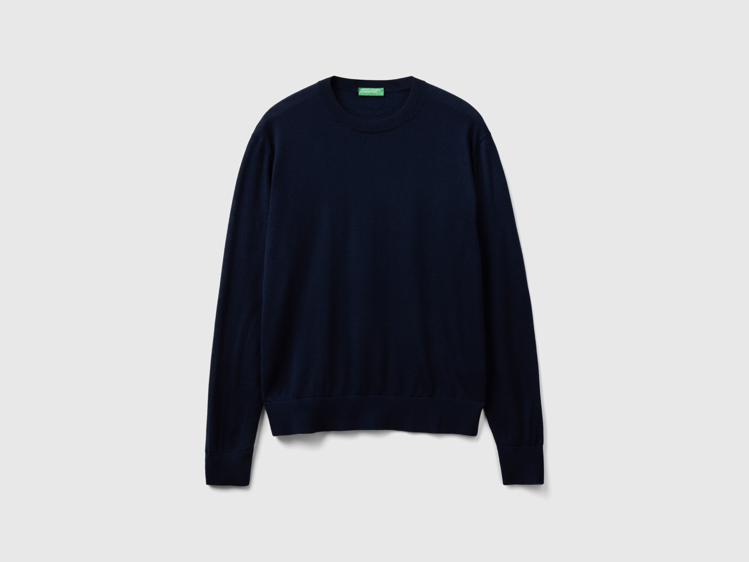 Navy blue merino wool sweater sales