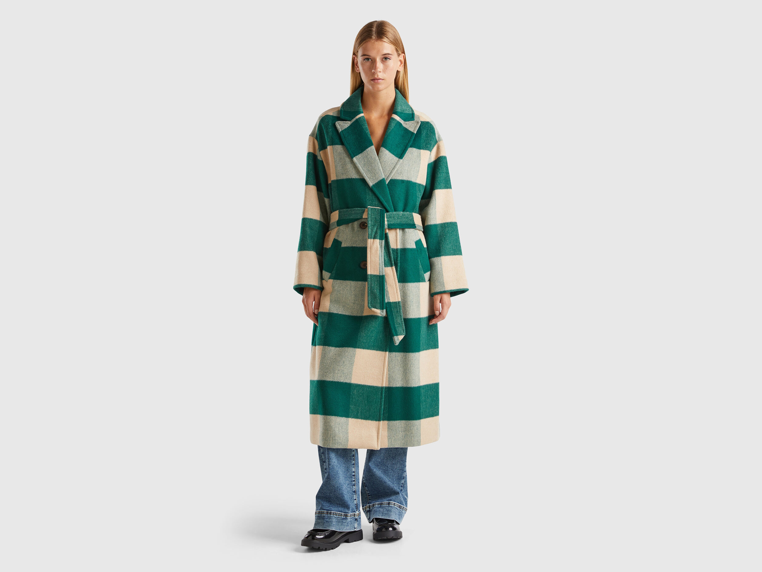 Multi coloured check coat new arrivals