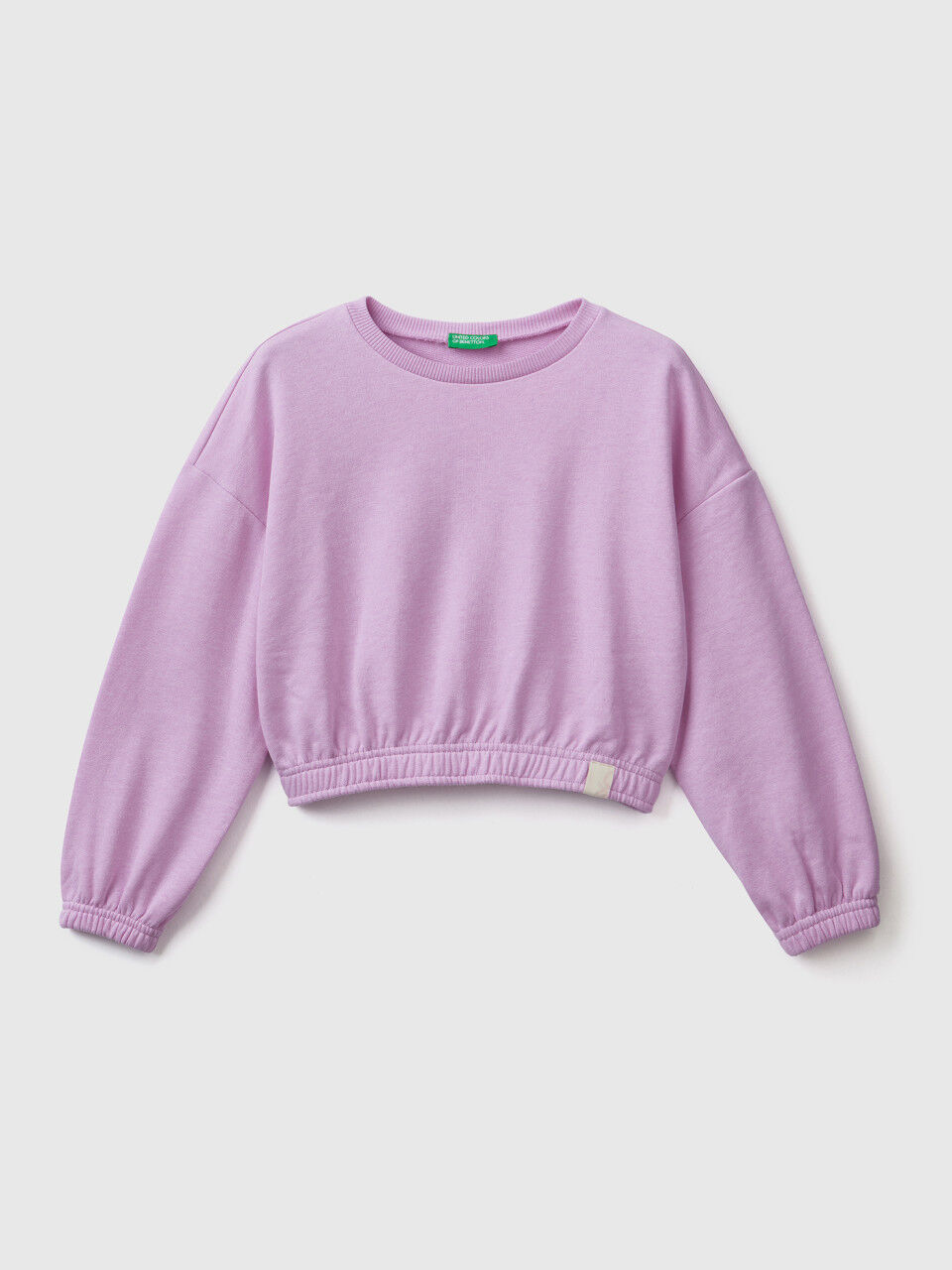 Cropped sweatshirt in recycled fabric