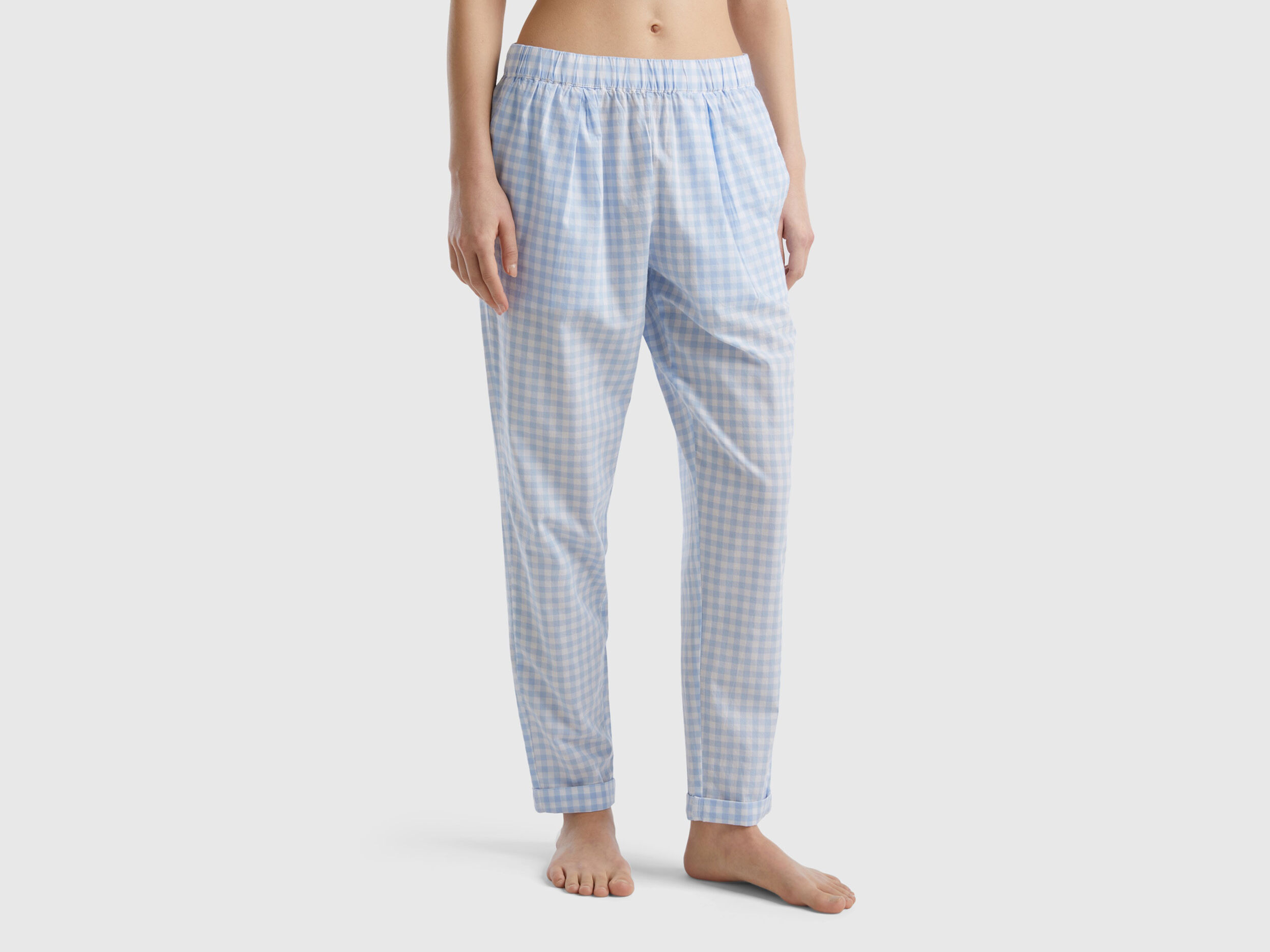 Buy Beige Checked Trousers for Women | ONLY | 242360901