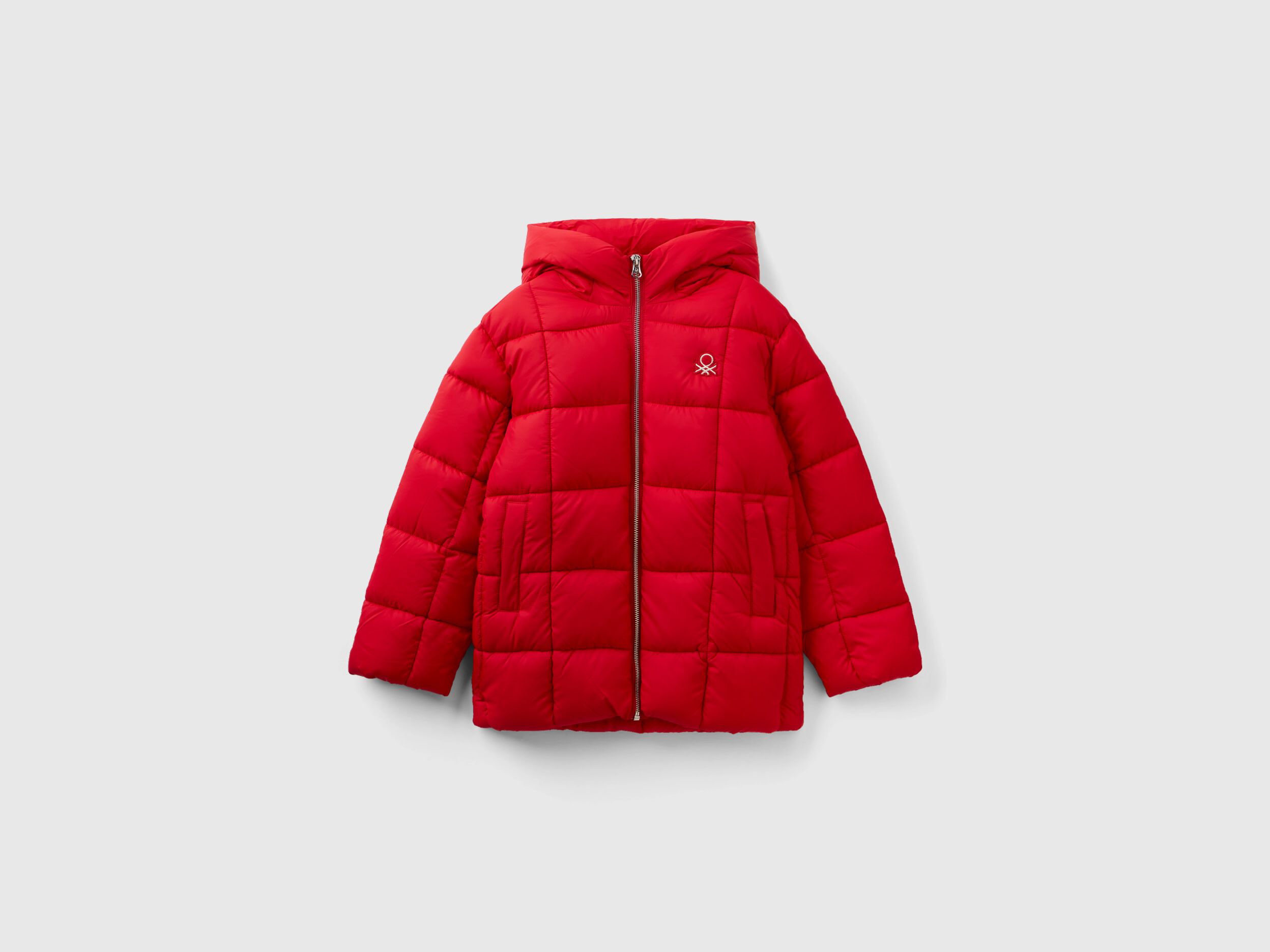 Benetton red coat new arrivals