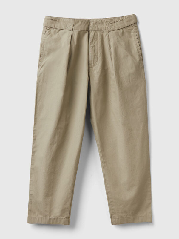 Trousers in pure linen Junior Girl