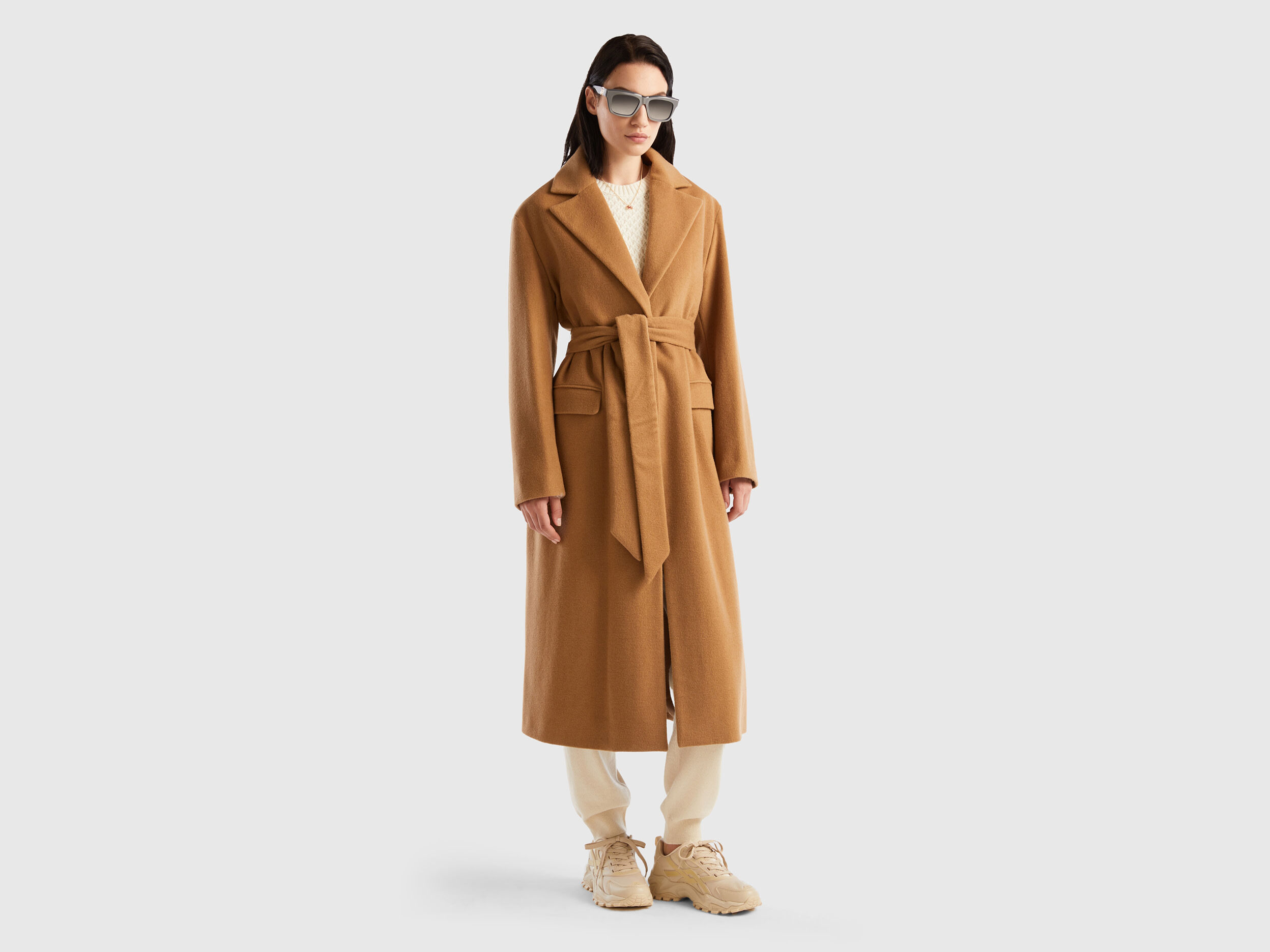 Benetton shop camel coat