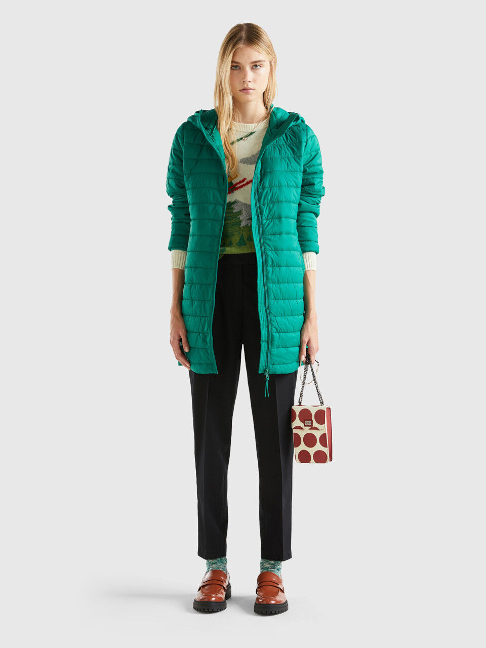 Benetton green sale coat