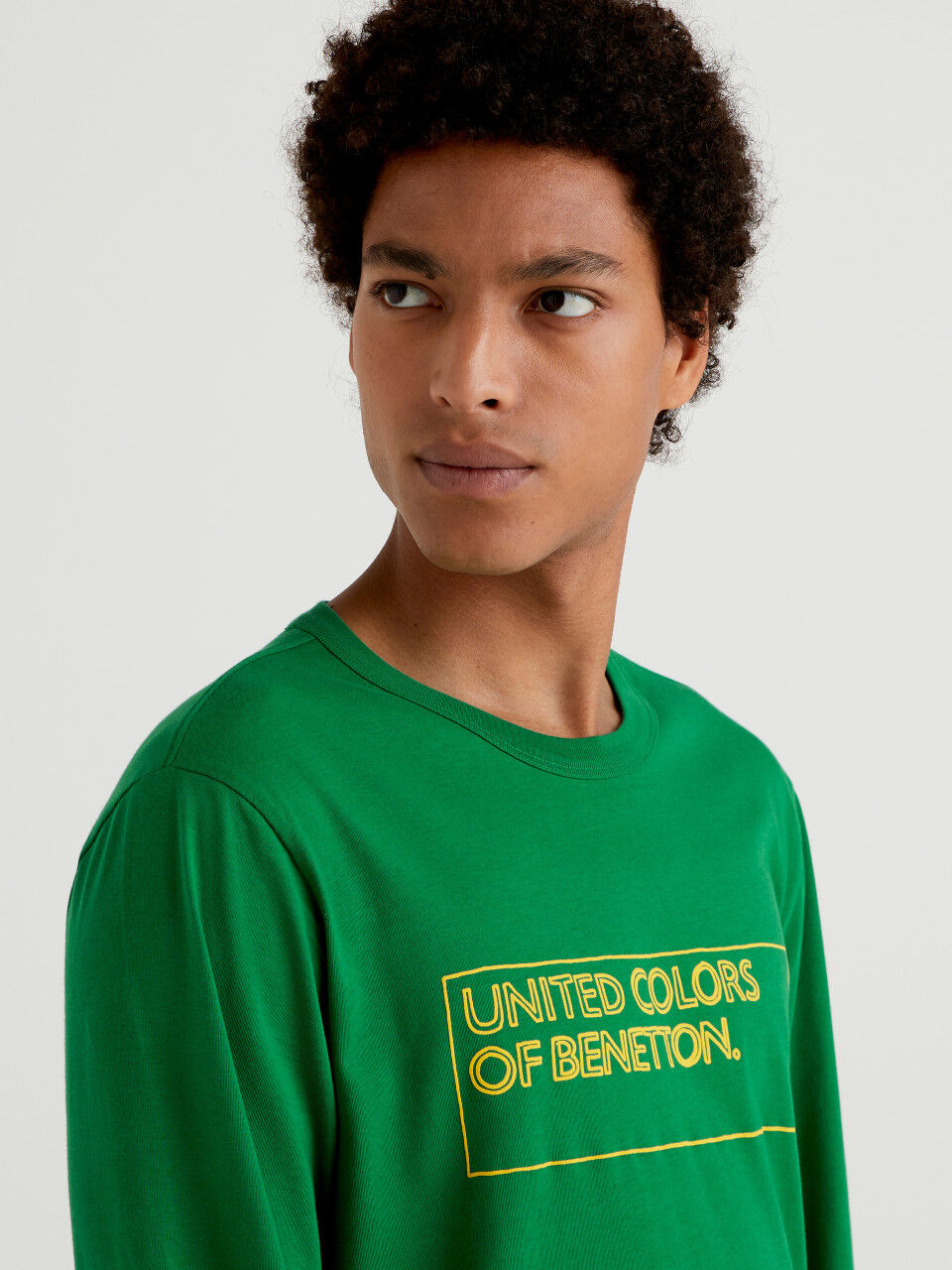 United Colors of Benetton Abbigliamento Top e t-shirt T-shirt T-shirt a maniche lunghe T-shirt A Righe In Cotone Bio 
