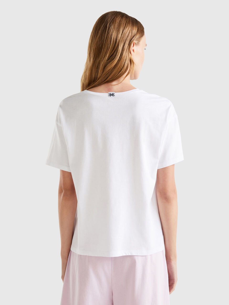 - | t-shirt White 100% cotton Benetton
