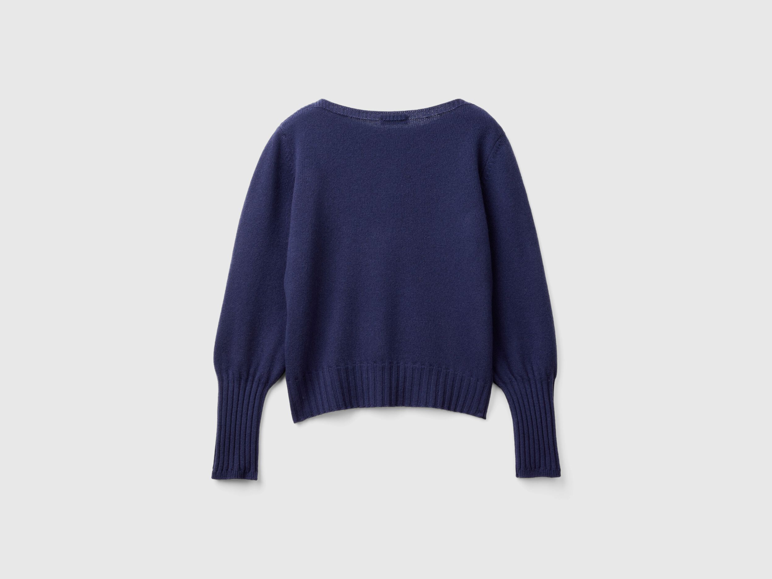 Navy blue boat neck sweater shop