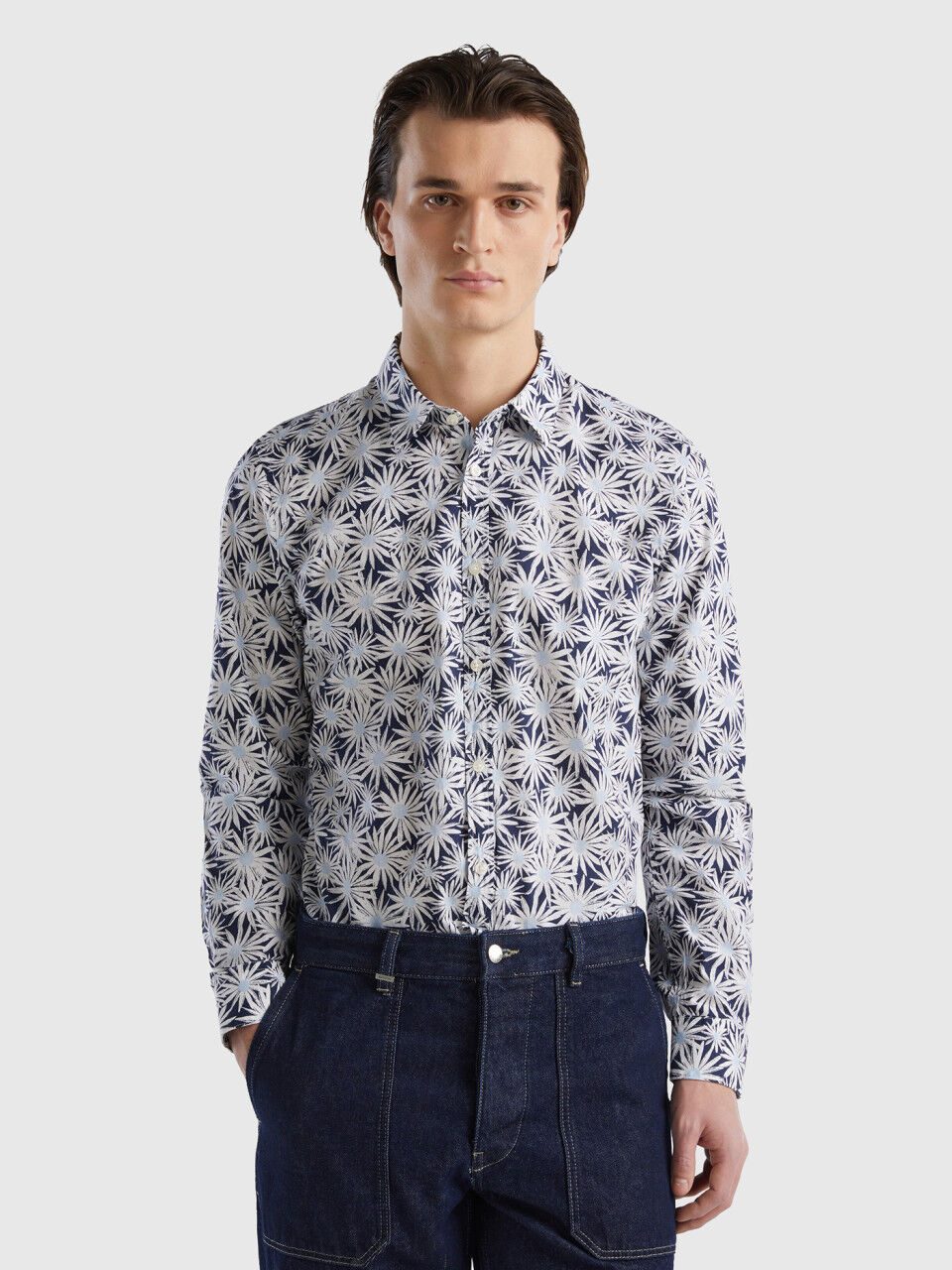 Camisa benetton hombre clearance